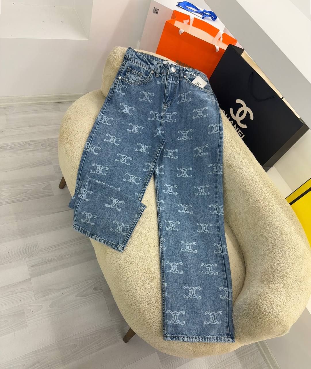 İthal Celine Kot Pantolon