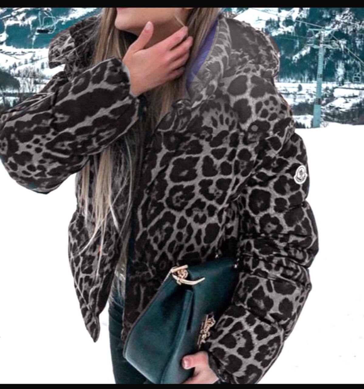 İthal Channel Leopar Desenli Spor Mont