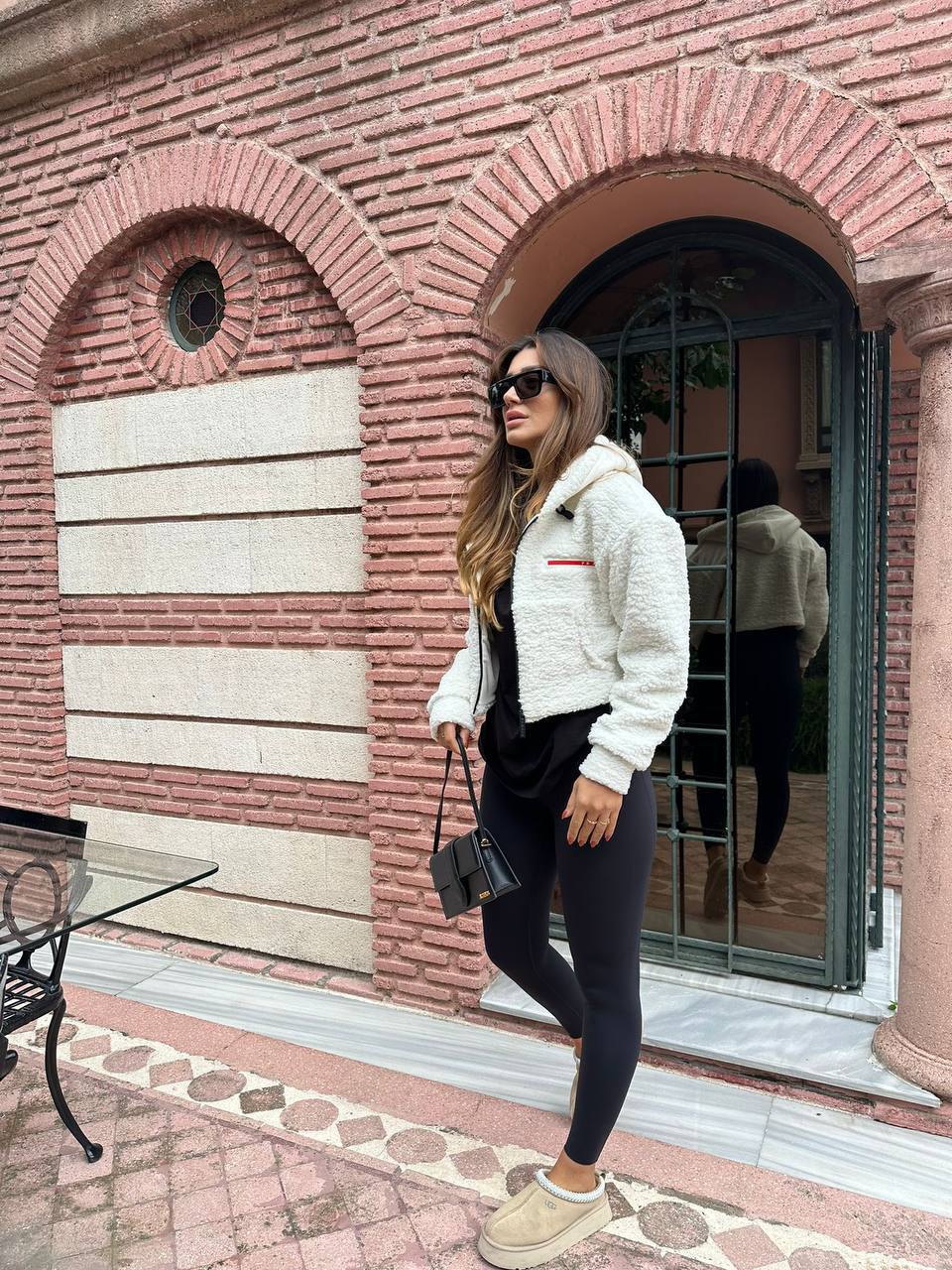 İthal Prada Polarlı Kısa Ceket