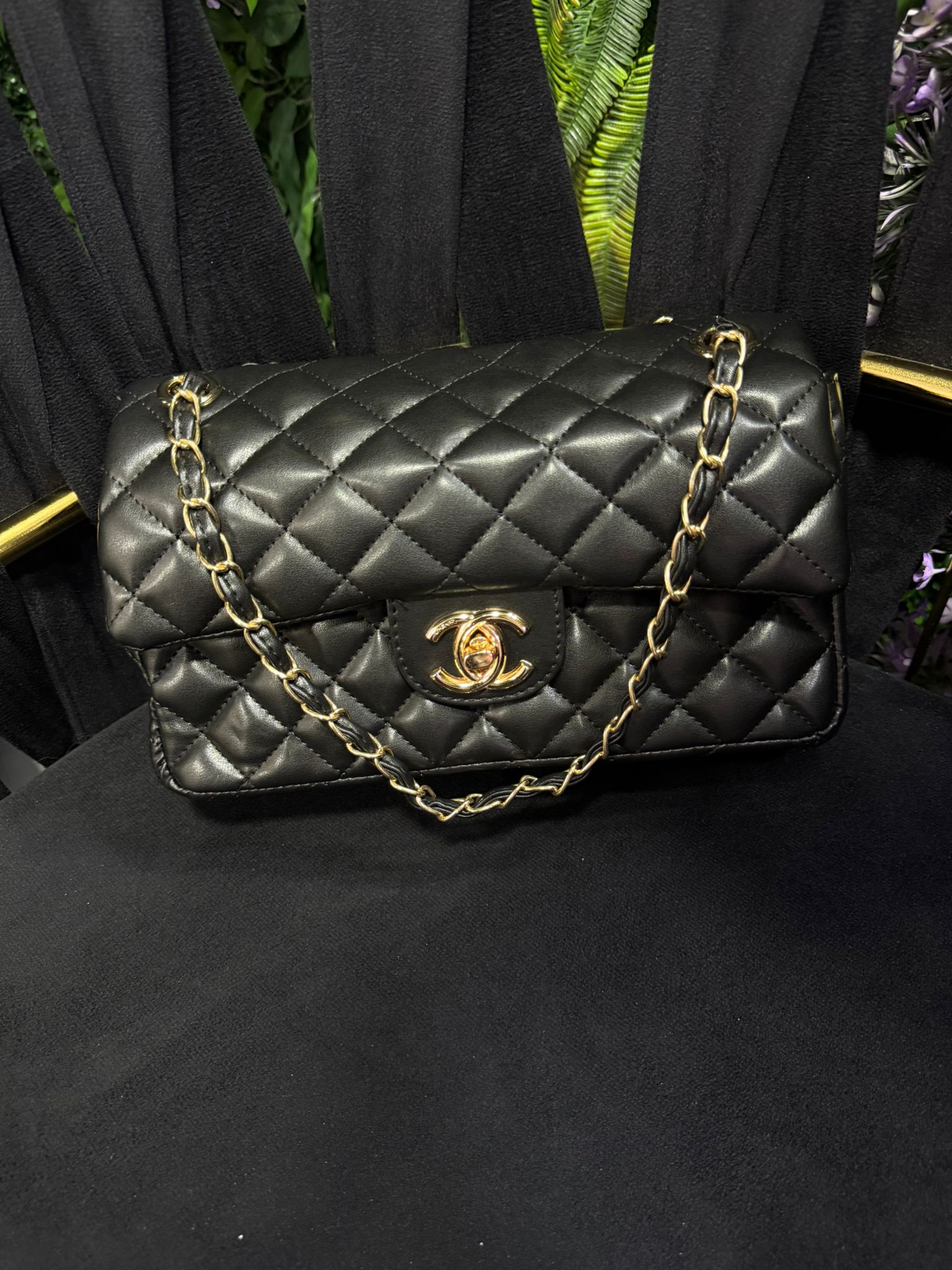 İthal Channel Siyah Çanta