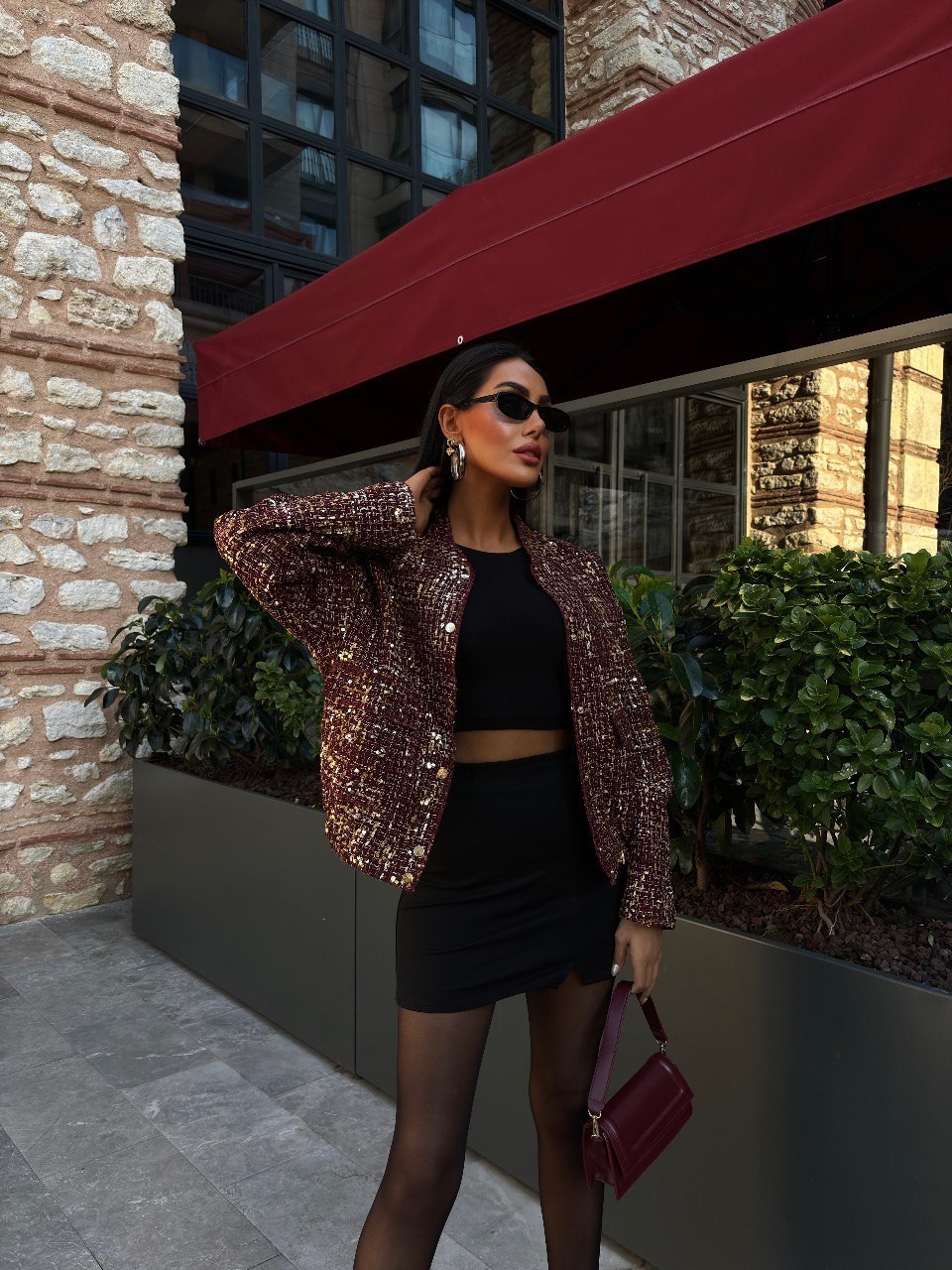 Zara Payetli Bomber Ceket