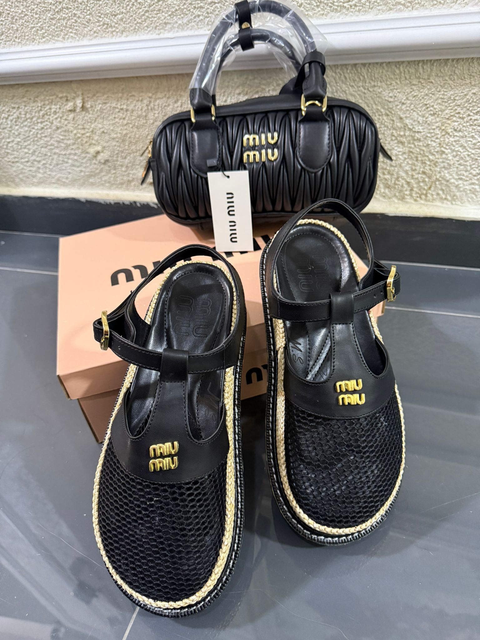 İthal Miu Miu Çanta Sandalet Set 