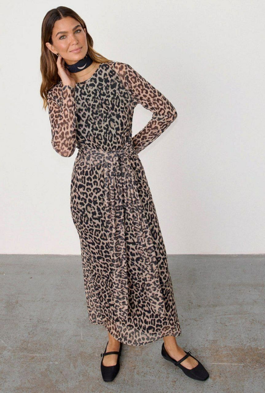 Zara Model Leopar Tül Elbise