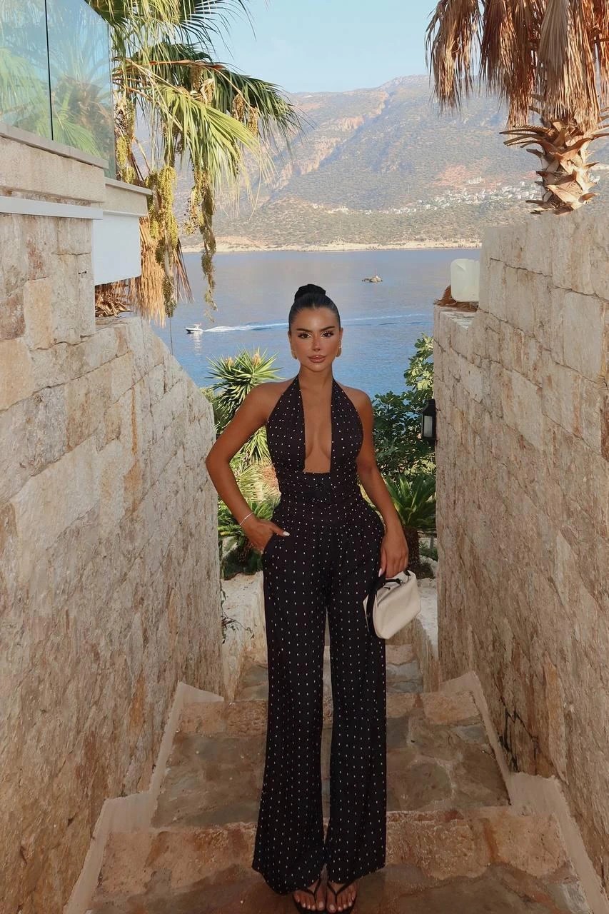 Siyah Kreş Kumaş Tulum