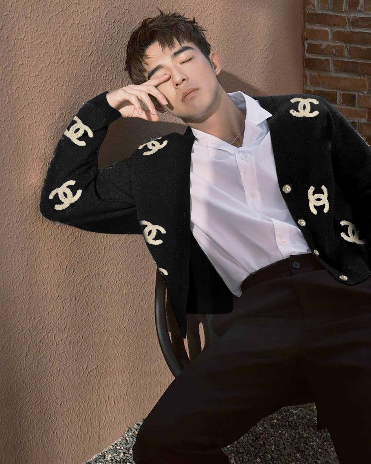 İthal Channel Unisex Triko Hırka