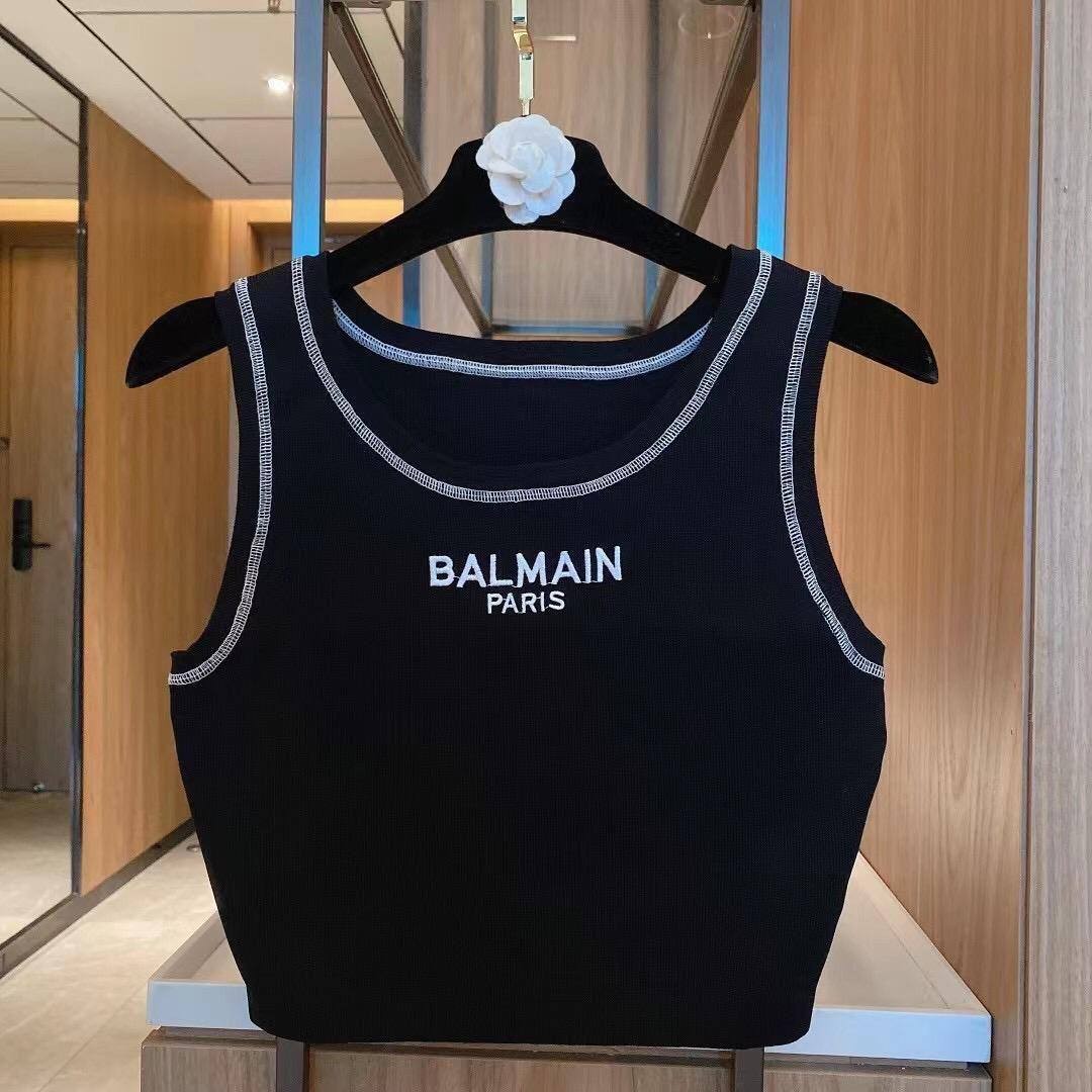 İthal Balmain Kadın Crop Atlet