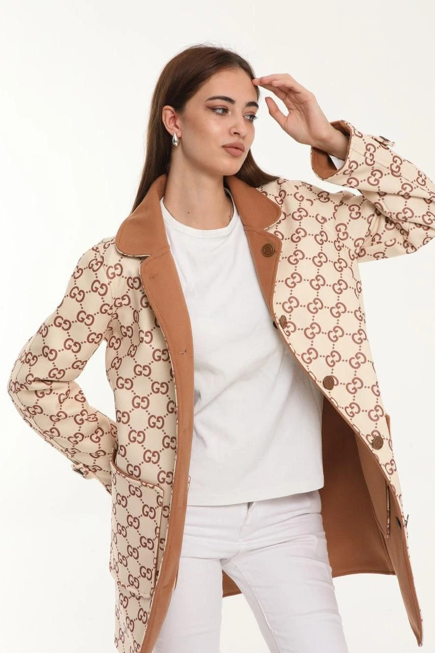 İthal Gucci Çift Taraflı Kaban