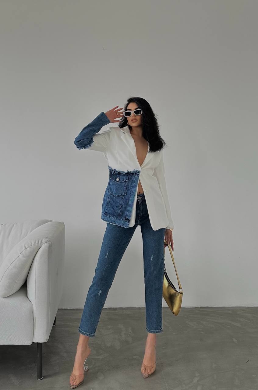 Kontrast Blazer Ceket