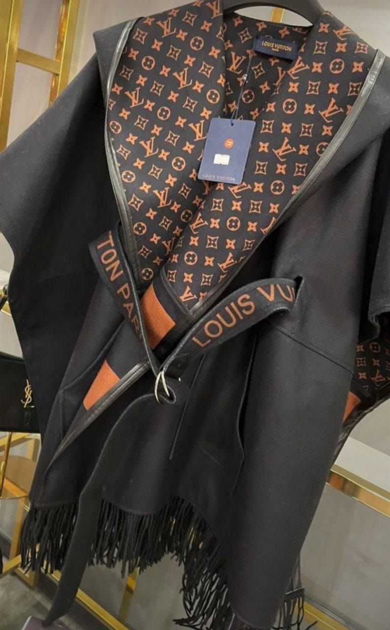 İthal Louis Vuitton Püsküllü Panço Kaban