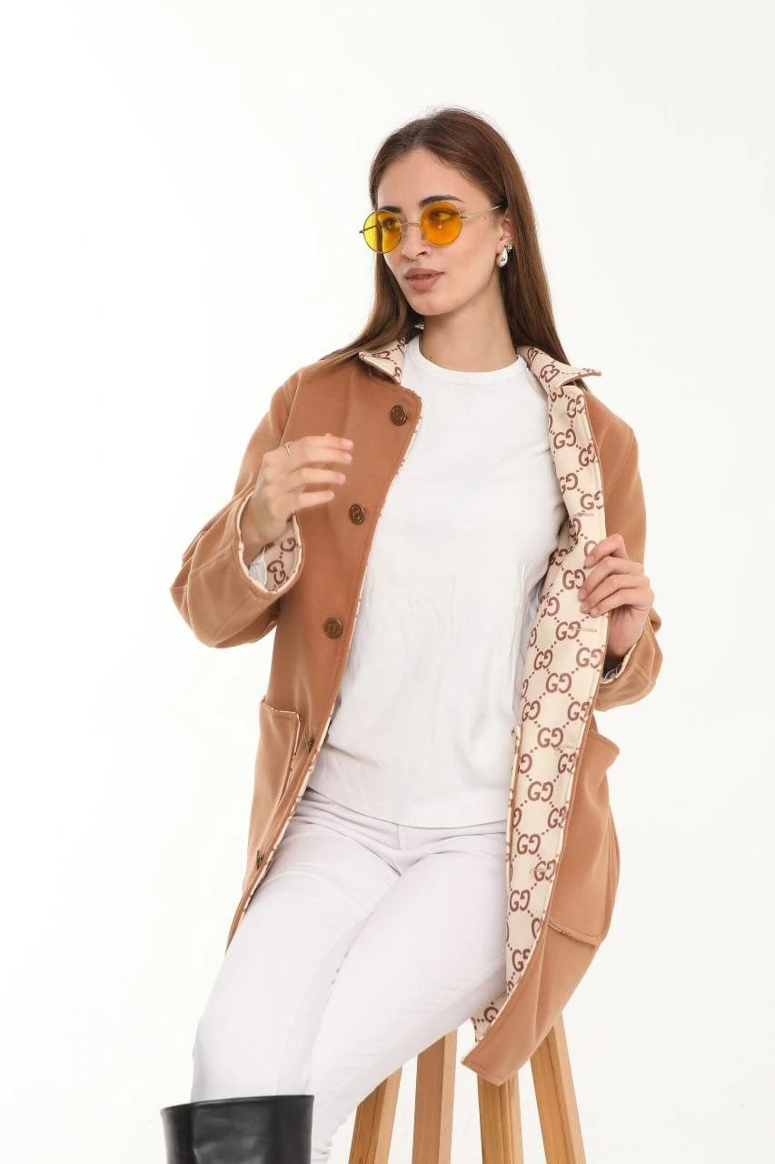 İthal Gucci Çift Taraflı Kaban