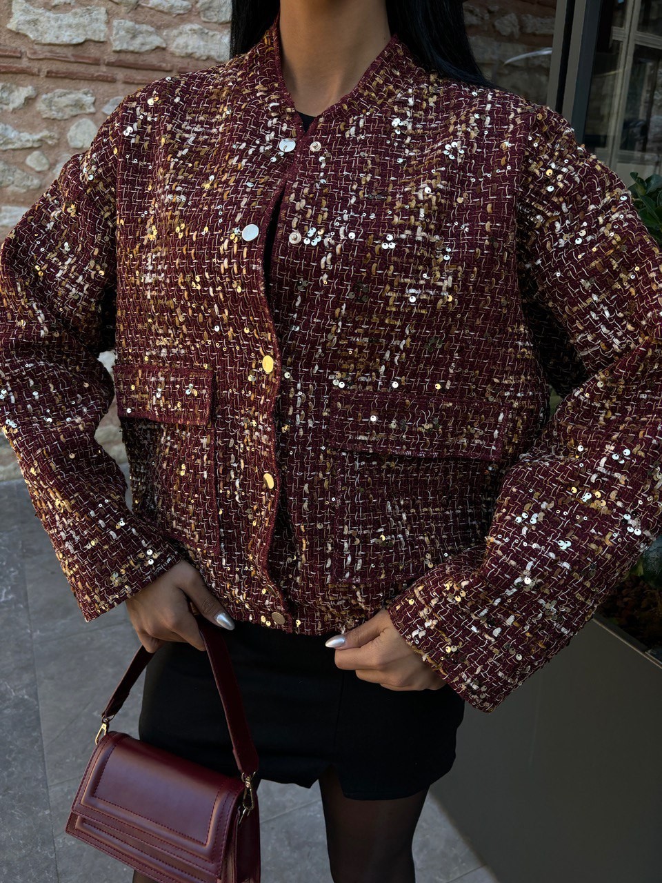 Zara Payetli Bomber Ceket