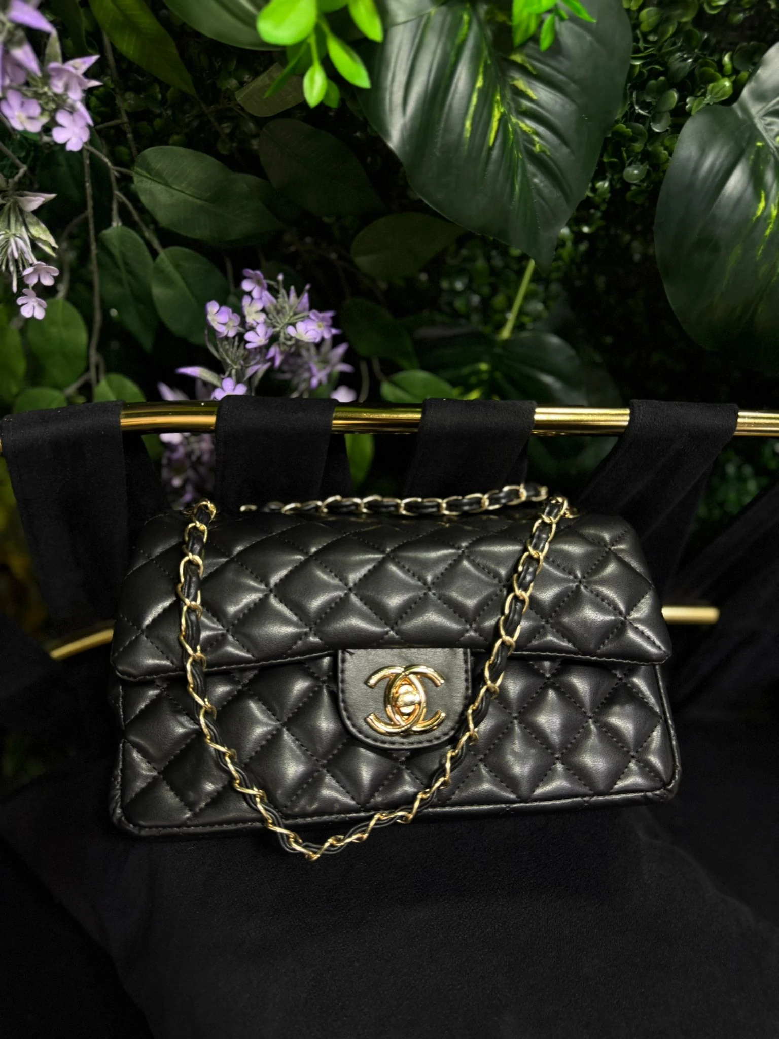 İthal Channel Siyah Çanta