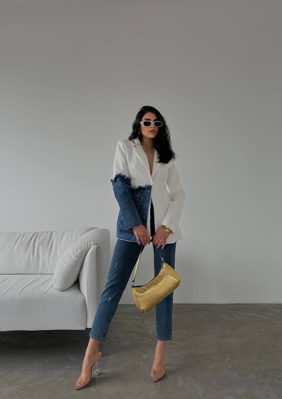 Kontrast Blazer Ceket