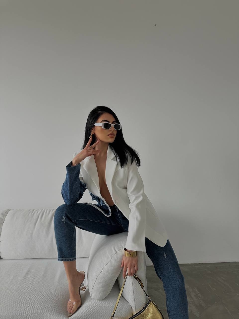 Kontrast Blazer Ceket