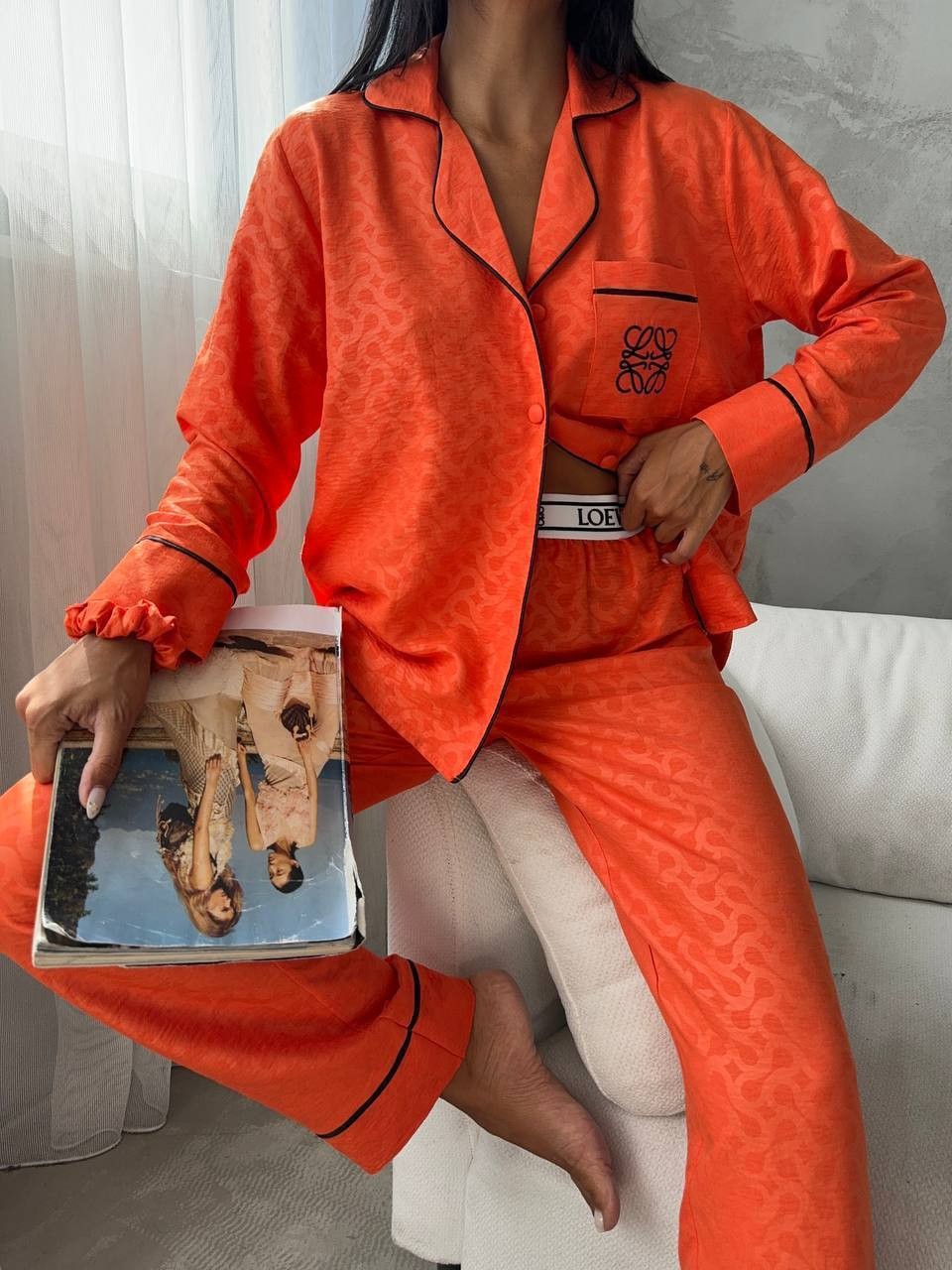 İthal Pamuk Saten Pijama Takımı