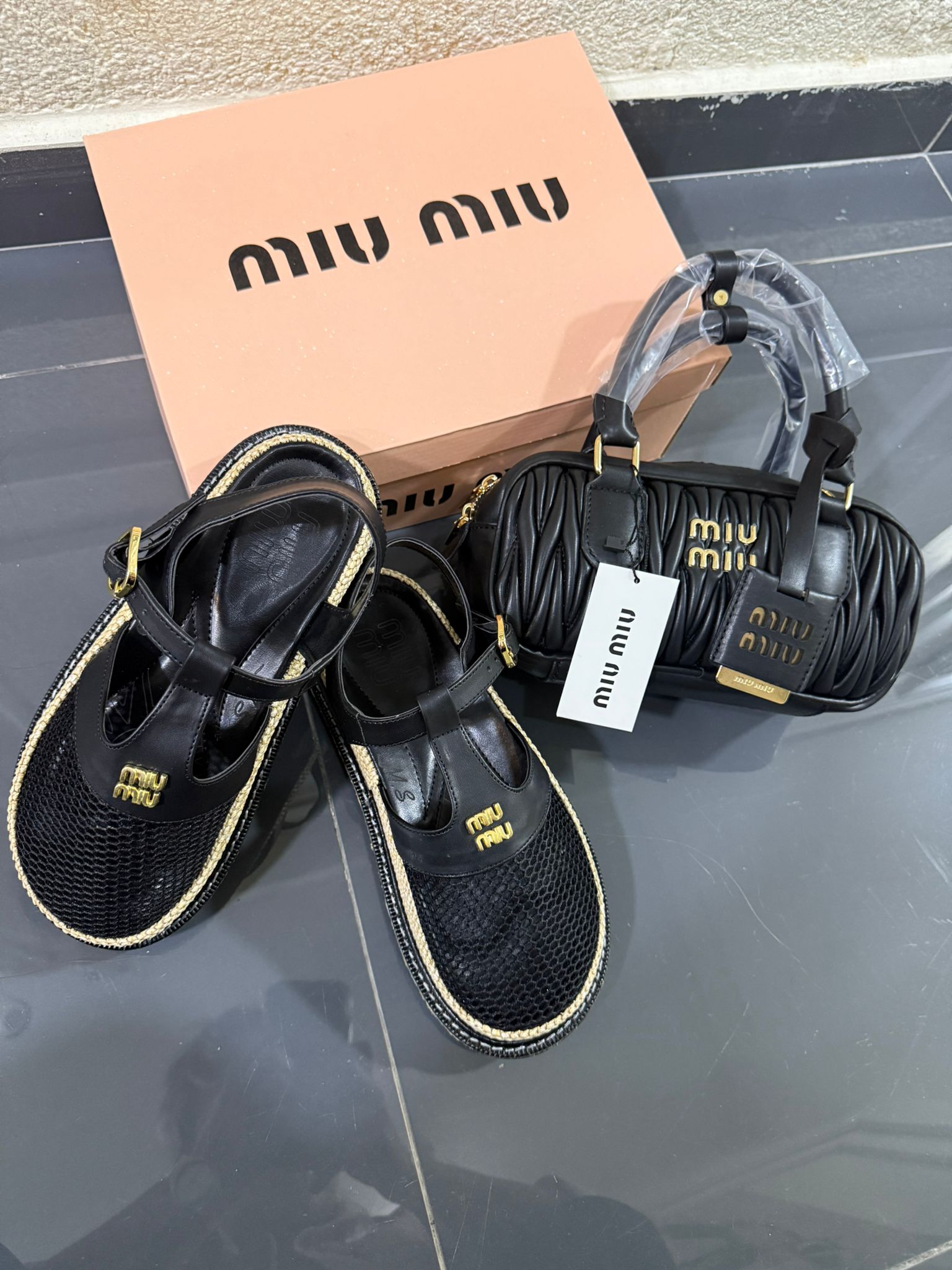 İthal Miu Miu Çanta Sandalet Set 