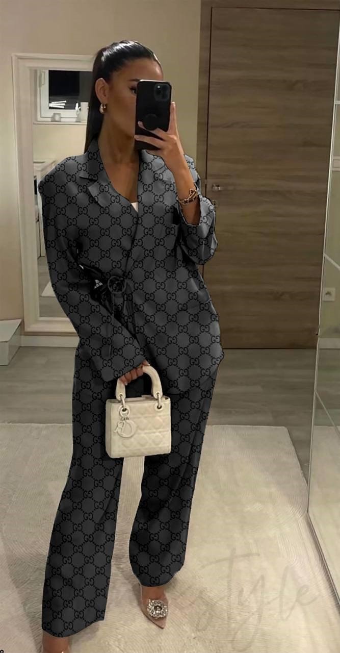 İthal Gucci Bağlama Detaylı Şık Takım