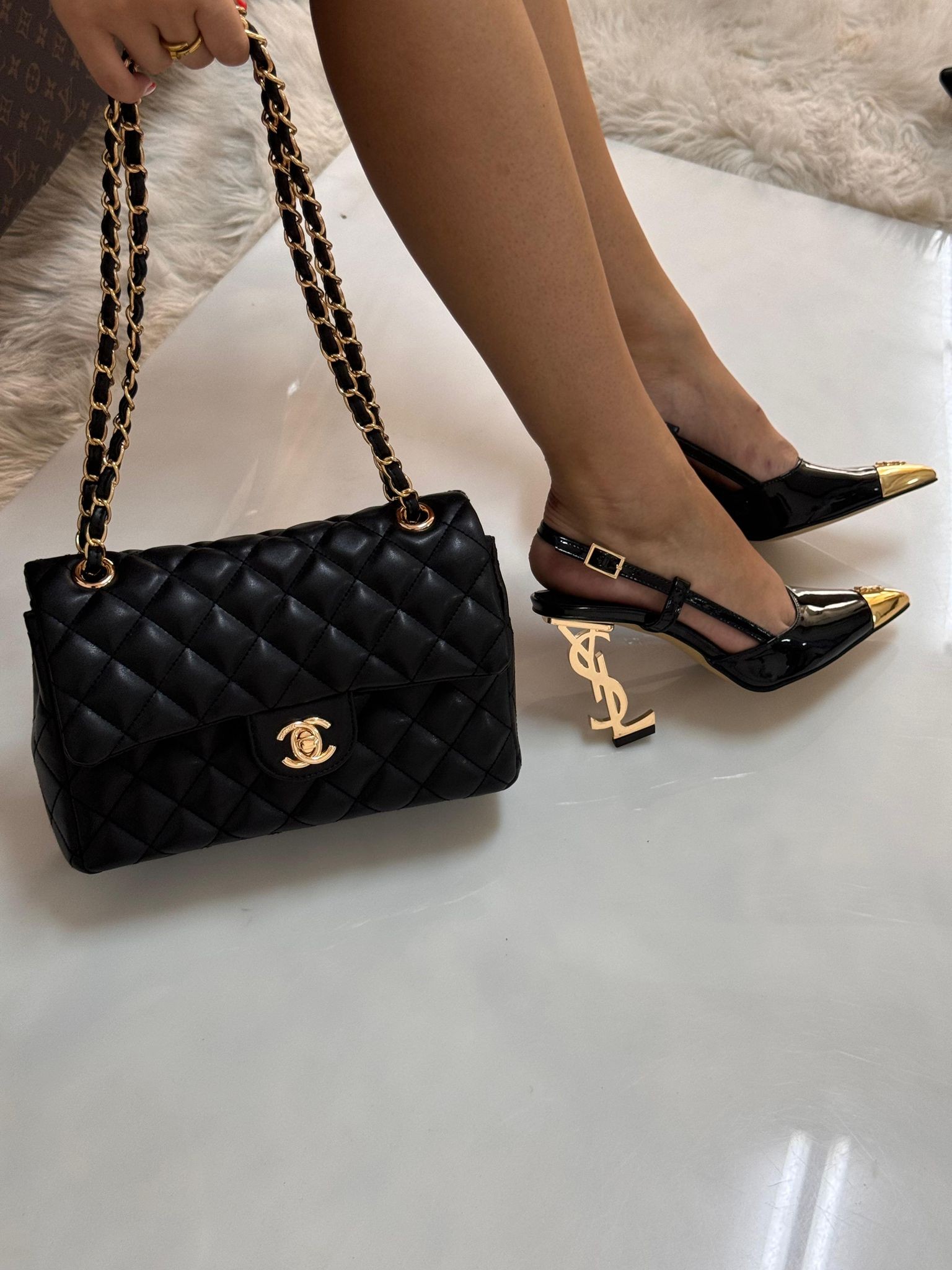 İthal Channel & YSL Çanta Ayakkabı Seti