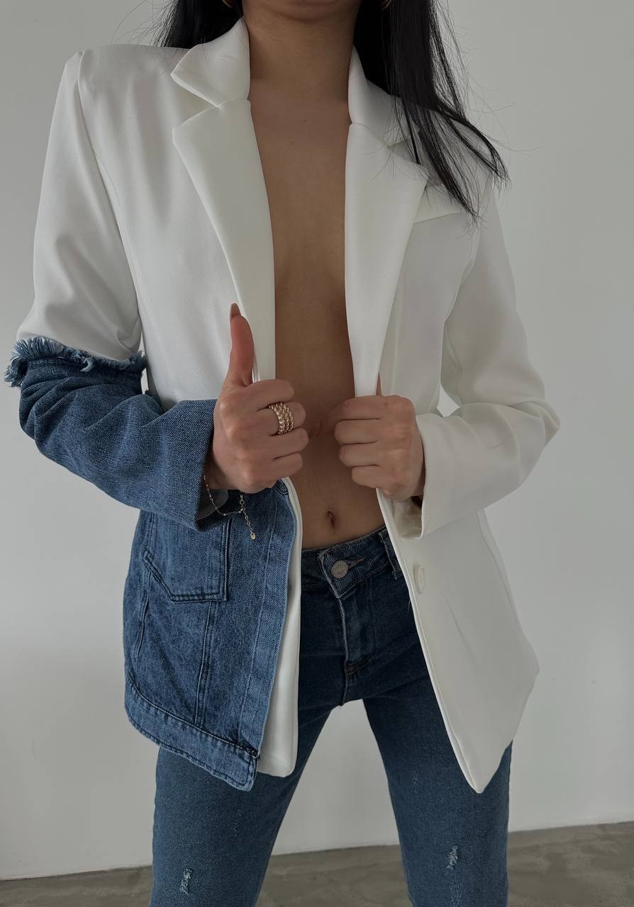 Kontrast Blazer Ceket