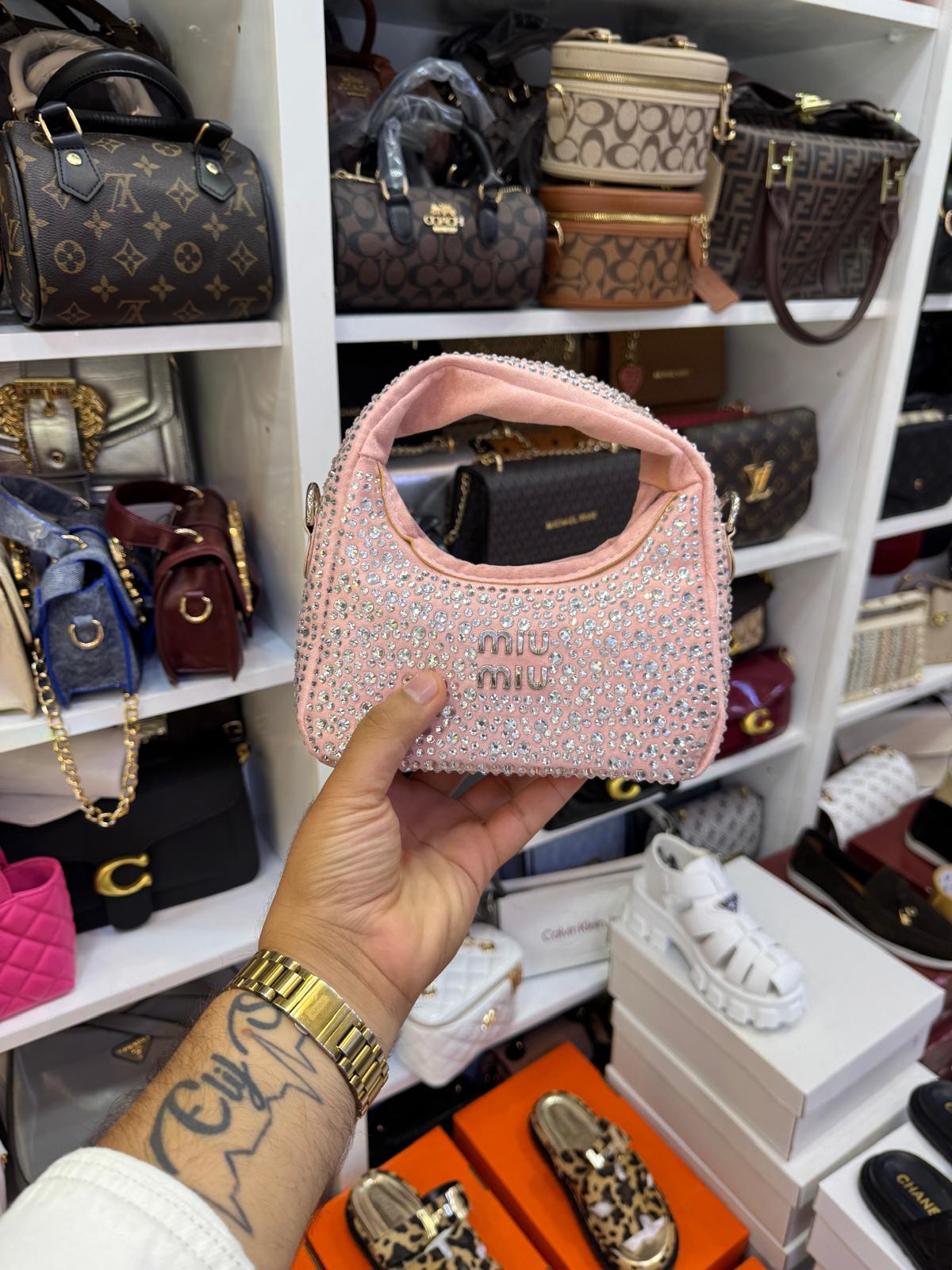 İthal Miu Miu Taşlı Çanta