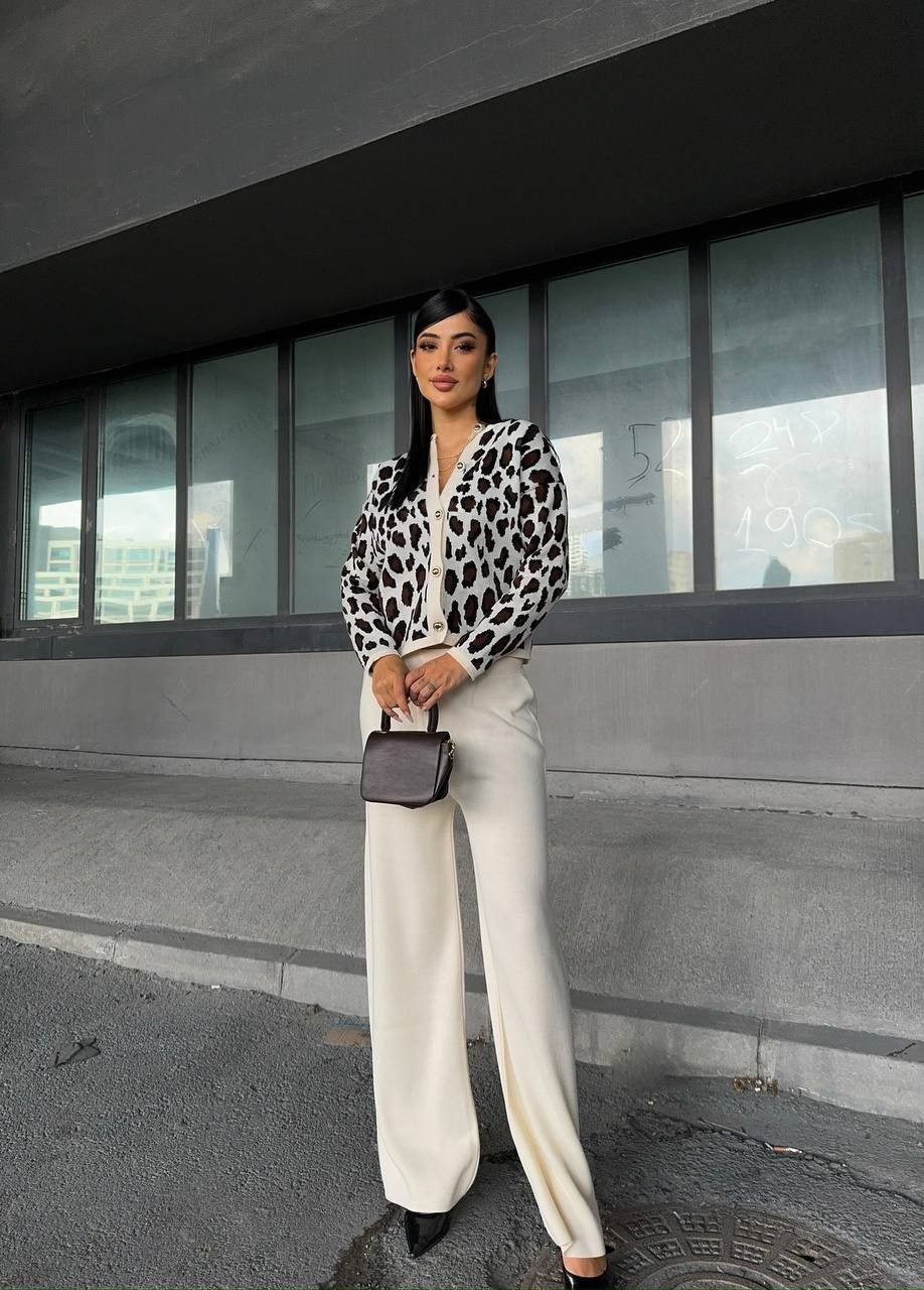 Leopar Desenli Triko 2 li Takım