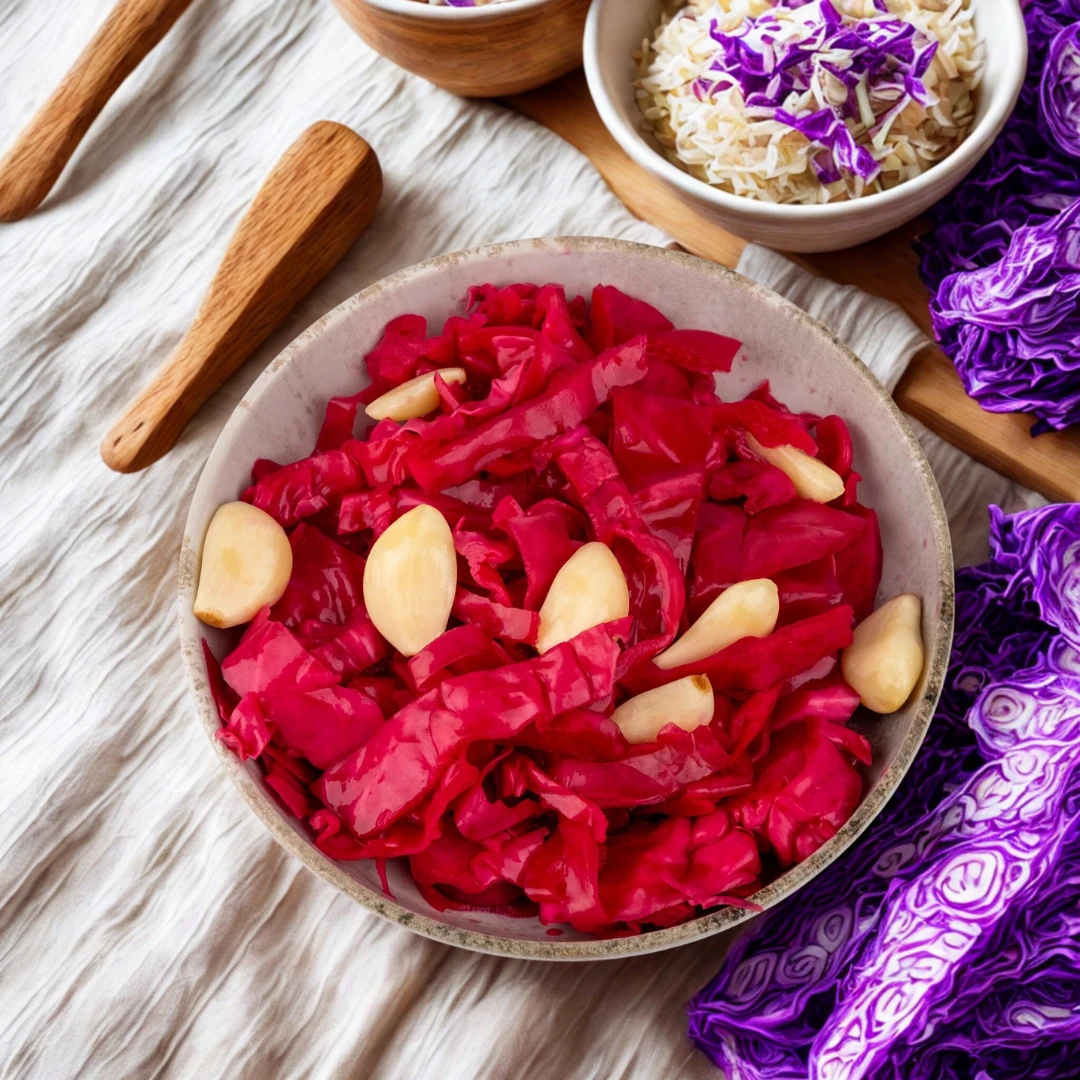 Kırmızı Lahana Turşusu 1000cc Cam Kavanoz Ev Yapımı