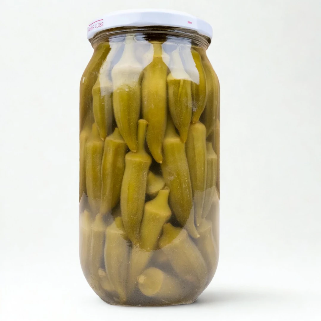 Bamya Turşusu Ev Yapımı Cam Kavanoz 1000cc