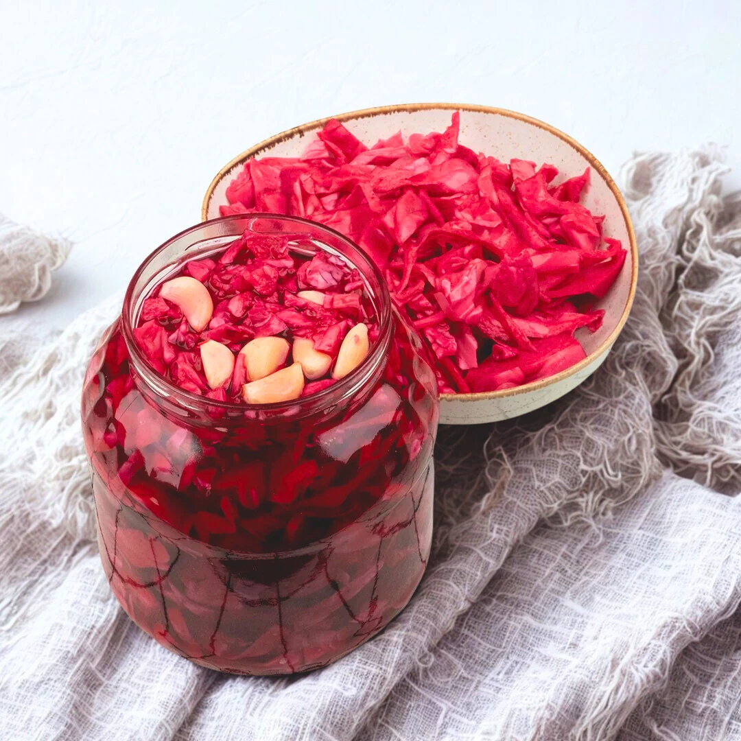 Kırmızı Lahana Turşusu 1700cc Cam Kavanoz