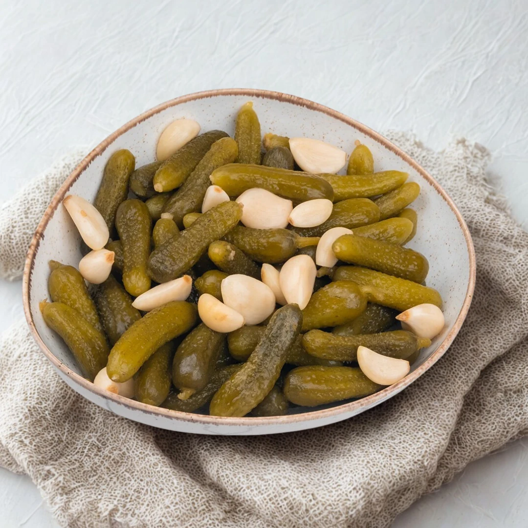 Acılı Kornişon Turşusu 1000cc Cam Kavanoz Ev Yapımı