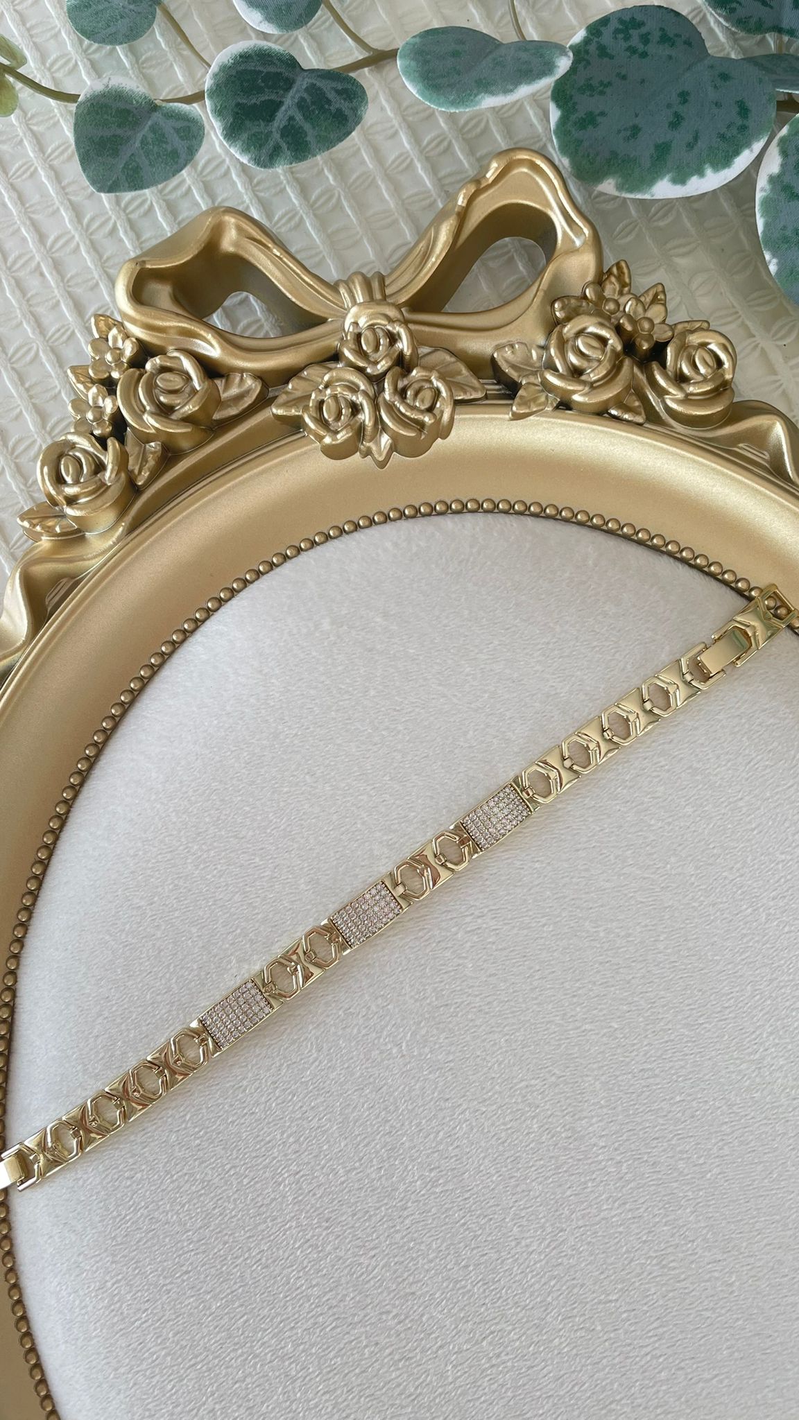 Vip 14K Altıgen Şekilli Taşlı Bileklik