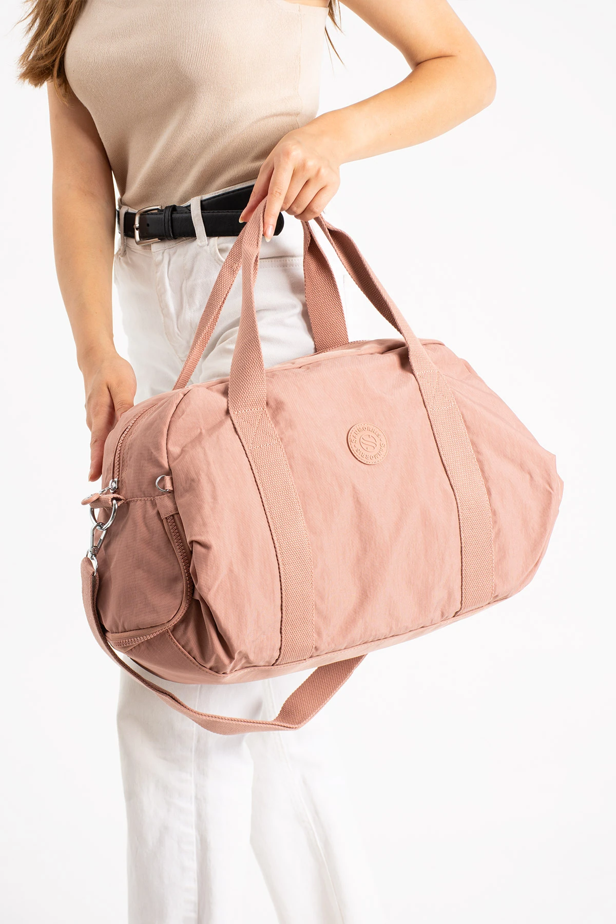 San İthal Orjinal Kanvas Kumal Seyehat Çantası - PEMBE PİNK