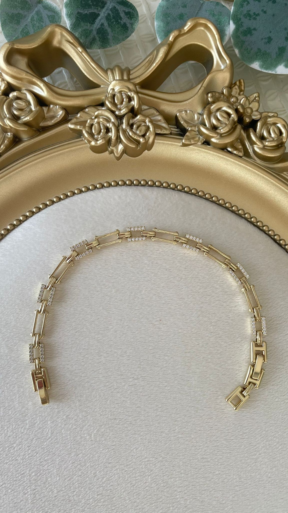 Vip 14K Dikdörtgen Şekilli Bileklik