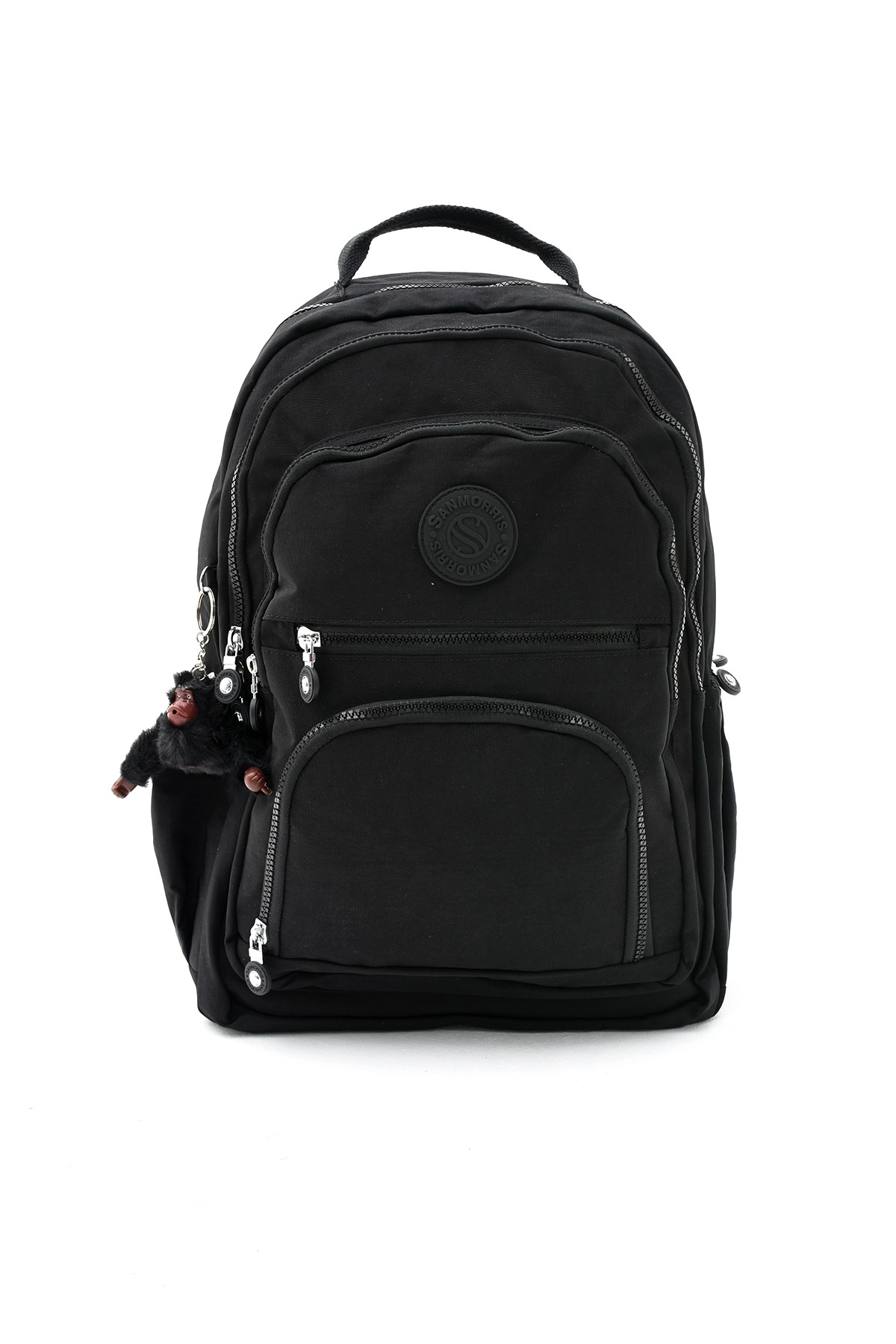 Sanmorris Unisex Suya Dayanıklı Krinkıl Kumaş Çok Gözlü Orta Boy Laptop Okul Ve Sırt Çantası SAN3013