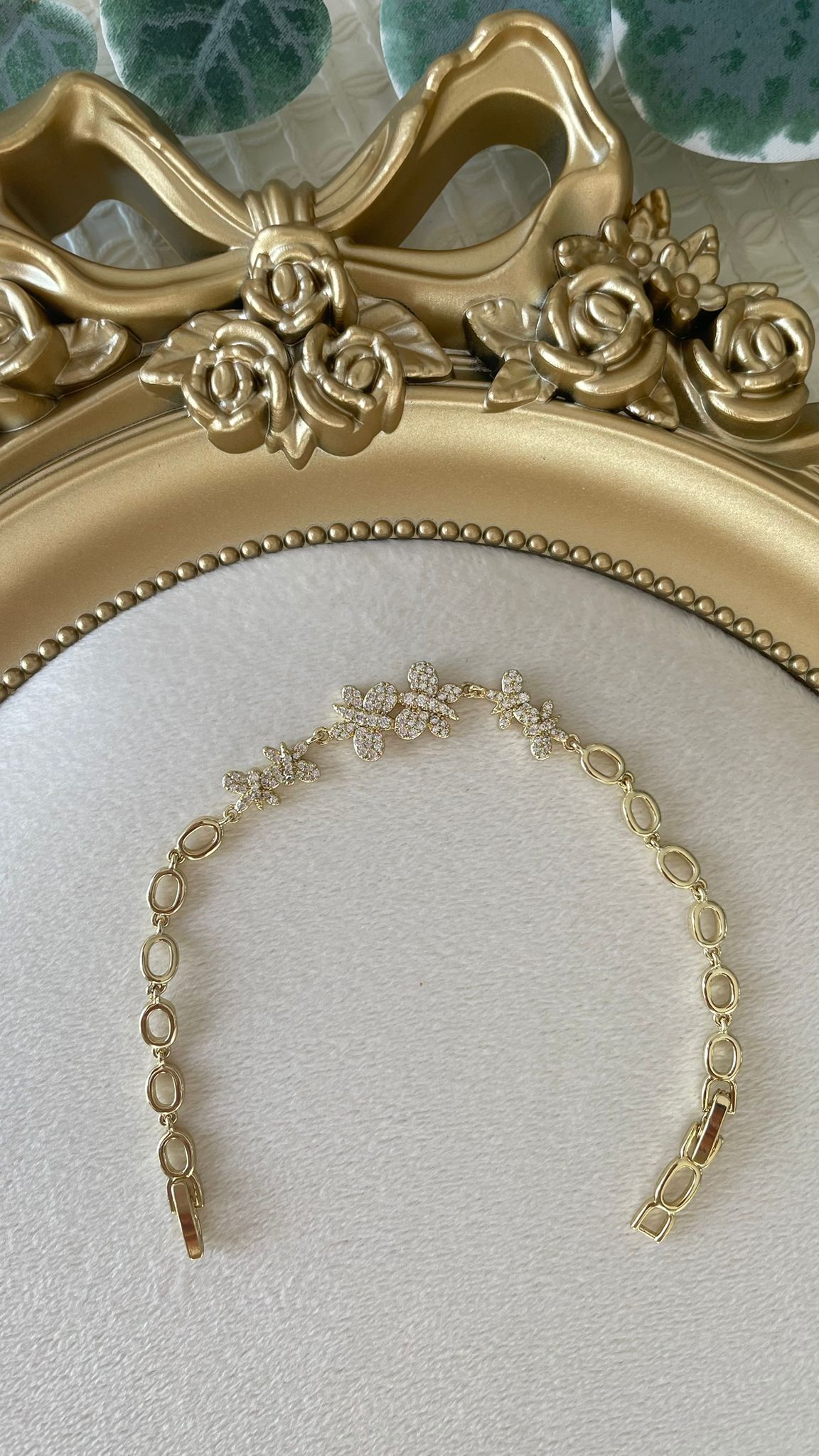 Vip 14K Taşlı Kelebekli Bileklik