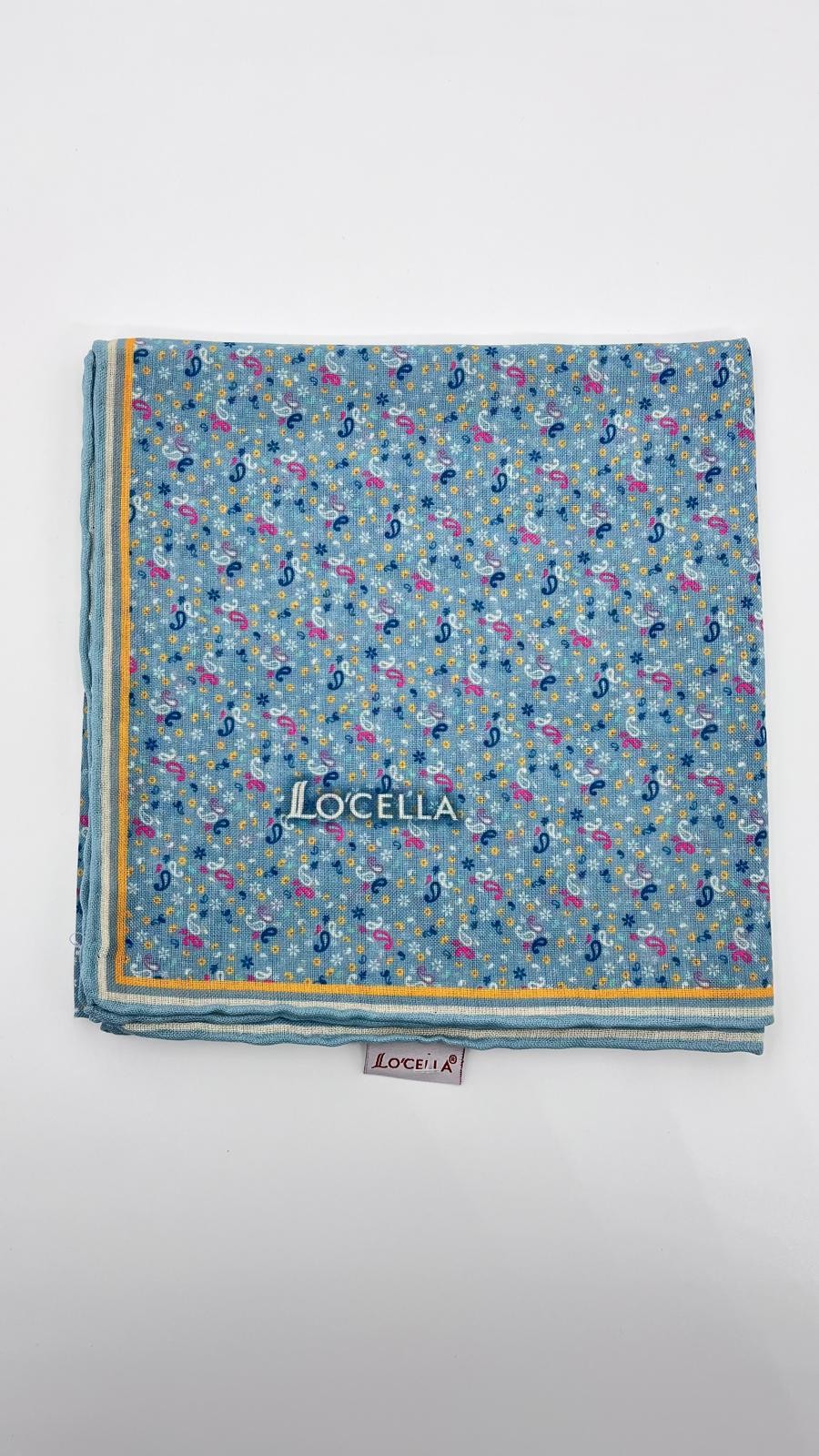 Locella Çiçekli Soft Eşarp - MAVİ
