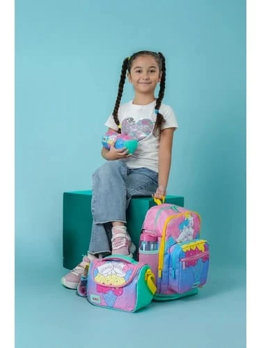 Wia Dondurma Kedi Desenli 3'lü Okul Çantası Seti