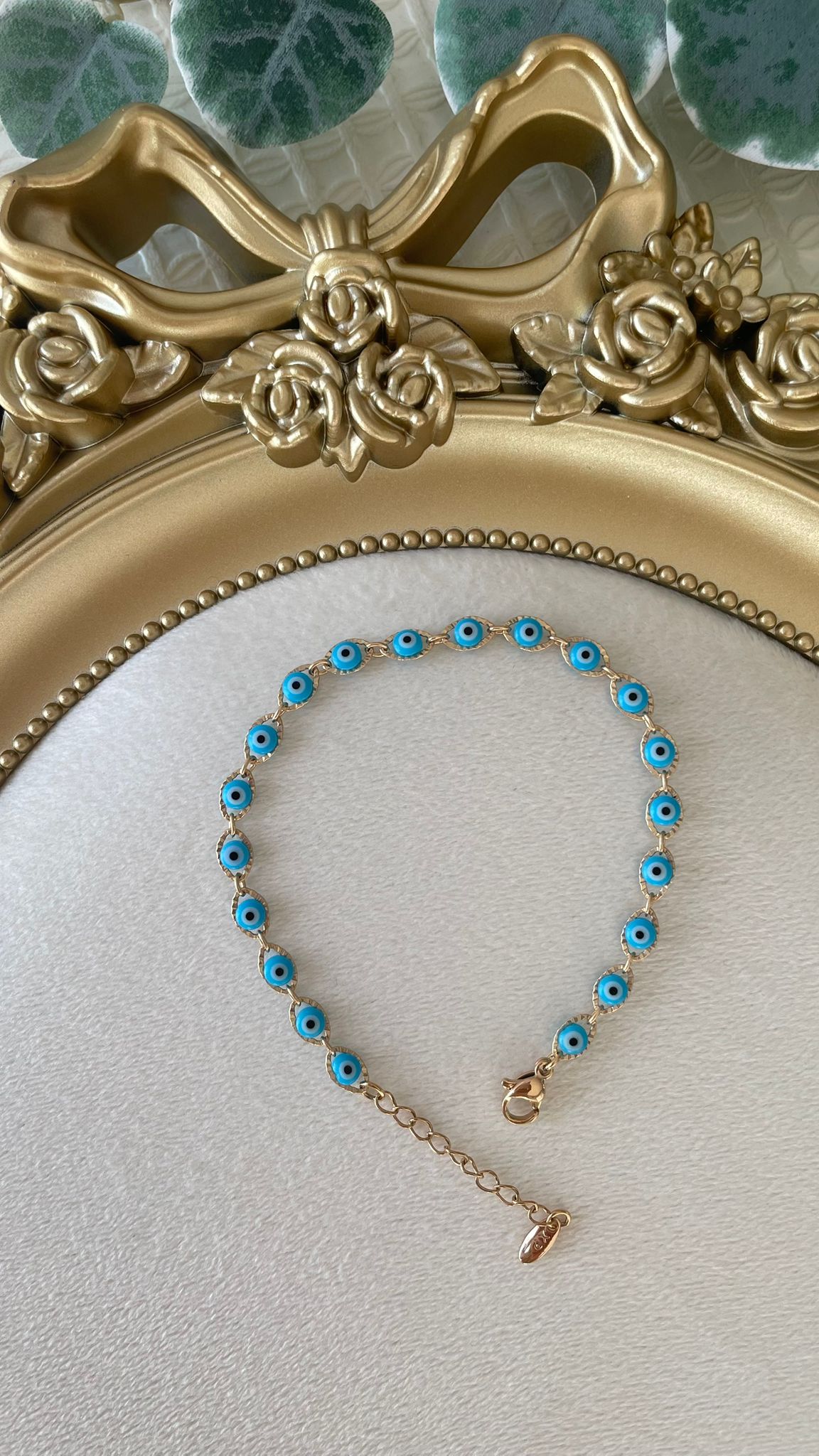 Vip 18K Rose Gold Göz Boncuklu Bileklik