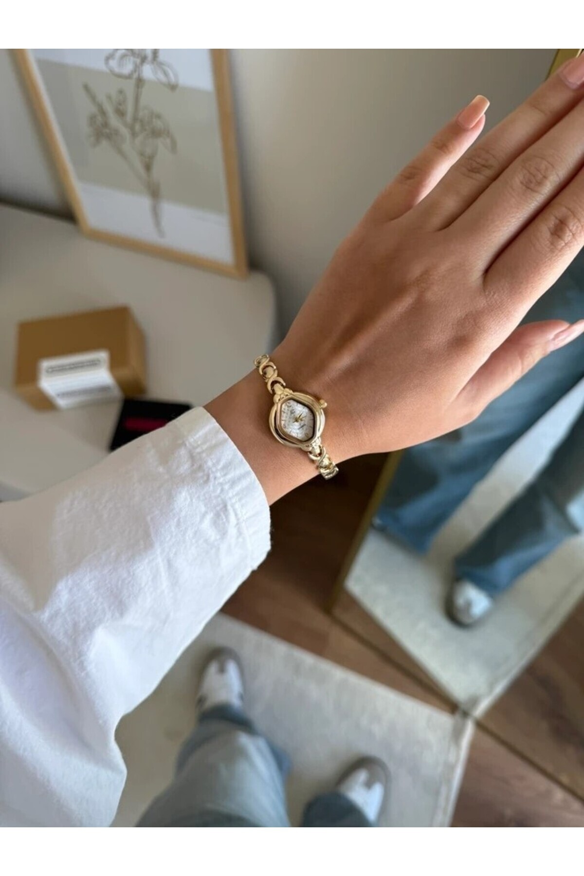 Meffa Minimal Vintage Model Kadın Kol Saati Gold (Beyaz Kadran)


