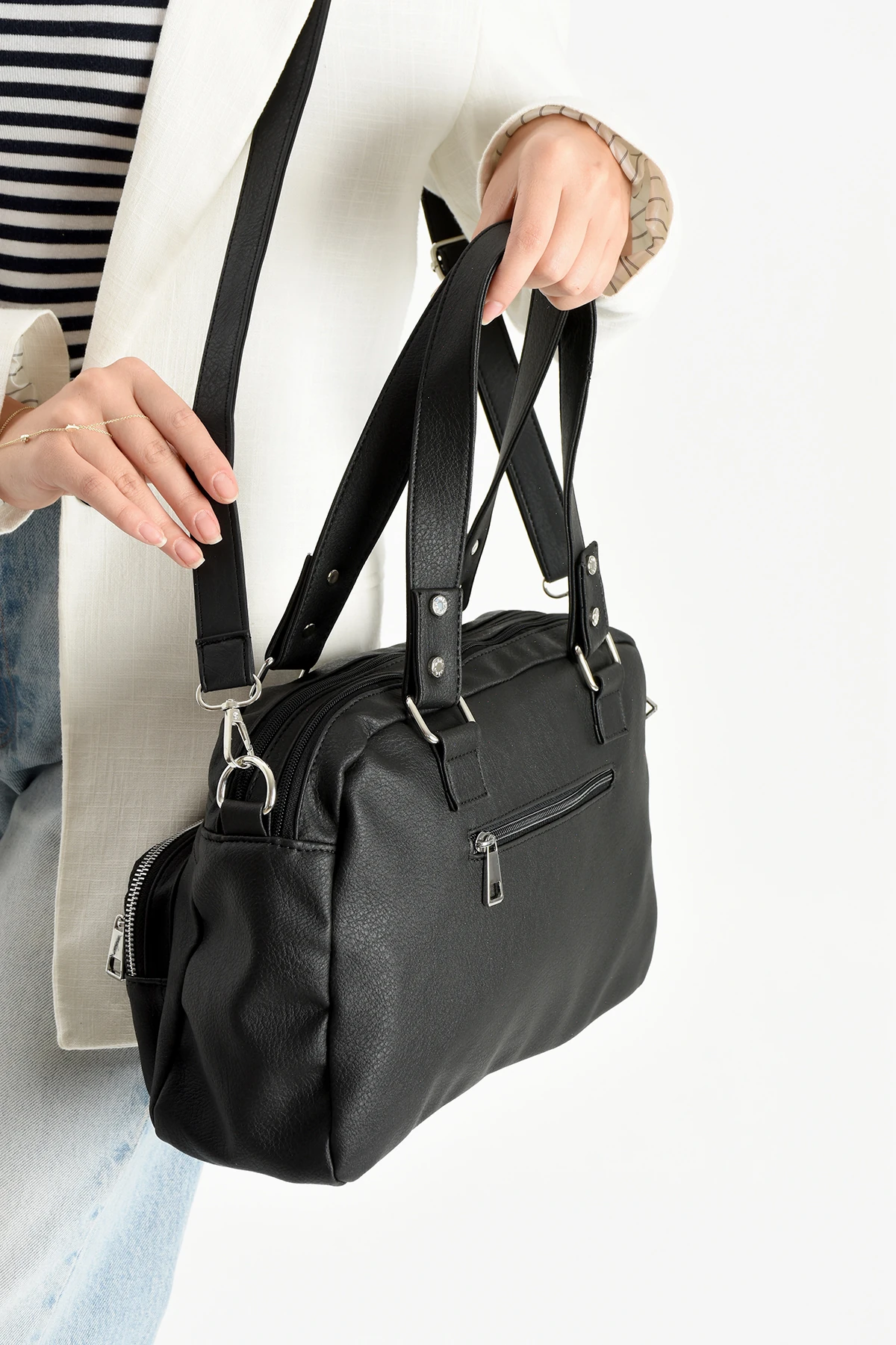 Mega Orjinal İthal Seri Çok Bölmeli El Omuz Çantası