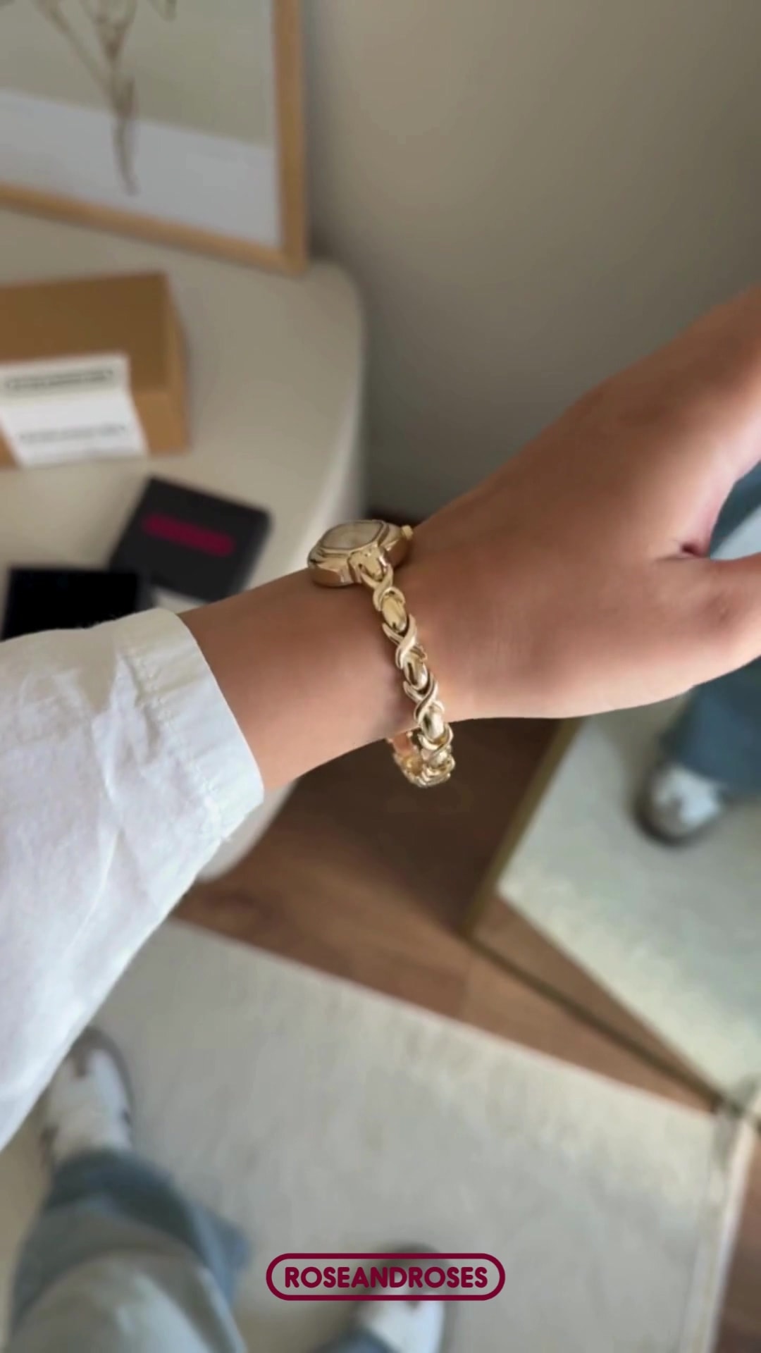 Meffa Minimal Vintage Model Kadın Kol Saati Gold (Pembe Kadran)


