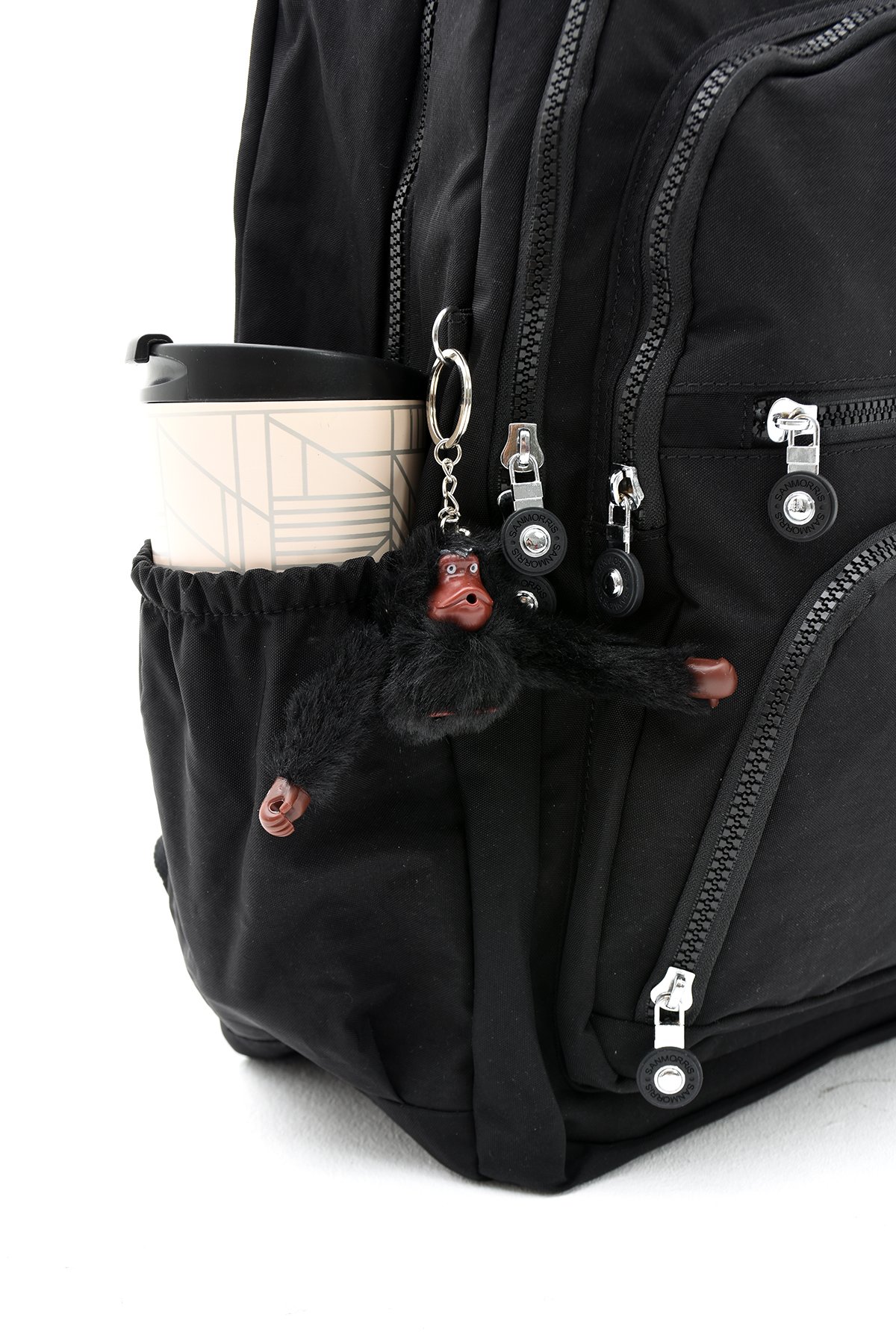 Sanmorris Unisex Suya Dayanıklı Krinkıl Kumaş Çok Gözlü Orta Boy Laptop Okul Ve Sırt Çantası SAN3013