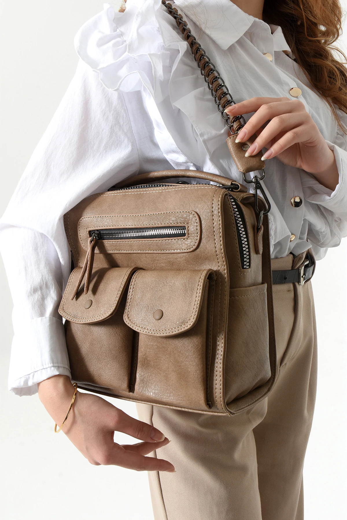 Mega İthal Deri Sırt Çantası