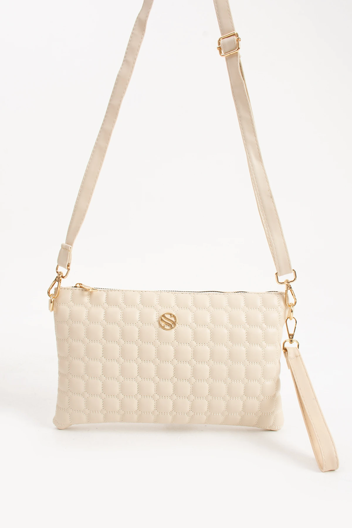 San Kadın Suni Deri Taba Renkli Ayarlanabilir Çapraz Ve El Askılı Portföy, Clutch Çanta SAN1424