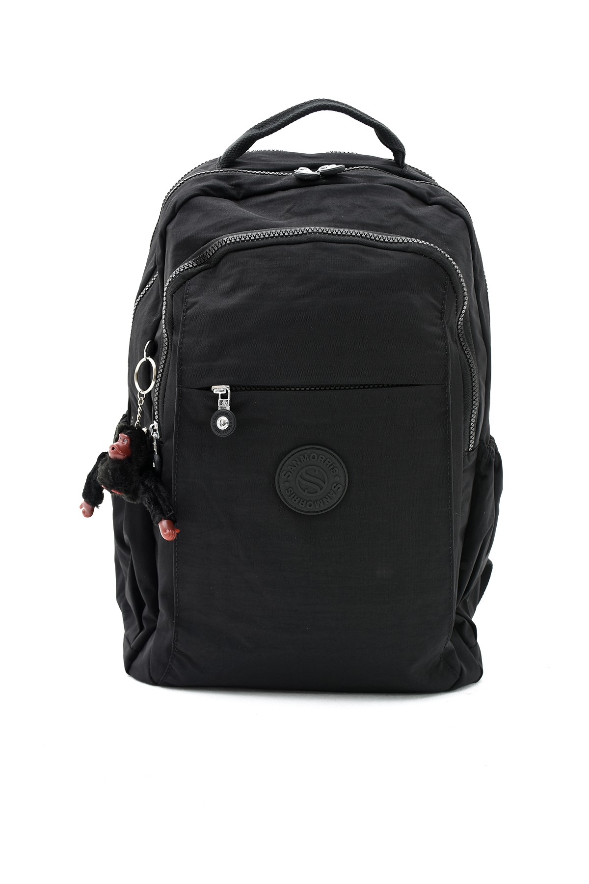 San Unisex Suya Dayanıklı Krinkıl Kumaş Çok Gözlü Büyük Boy Laptop Okul Ve Sırt Çantası SAN3019