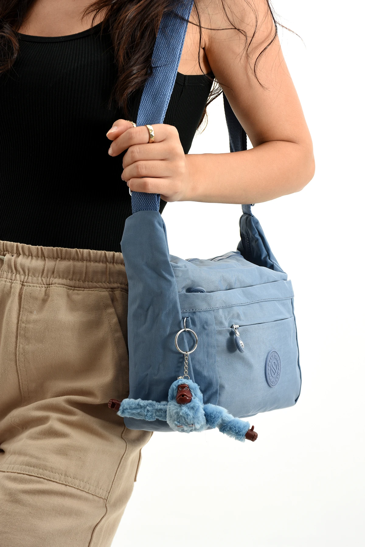 San İthal Orjinal Kanvas Kumaş Çapraz ve Okul Çantası