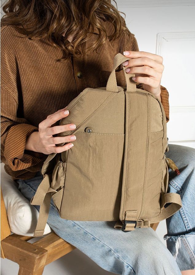 San Unisex Suya Dayanıklı Kumaş Çok Gözlü Laptop Bölmeli Orta Boy Seyahat ve Okul Çantası 