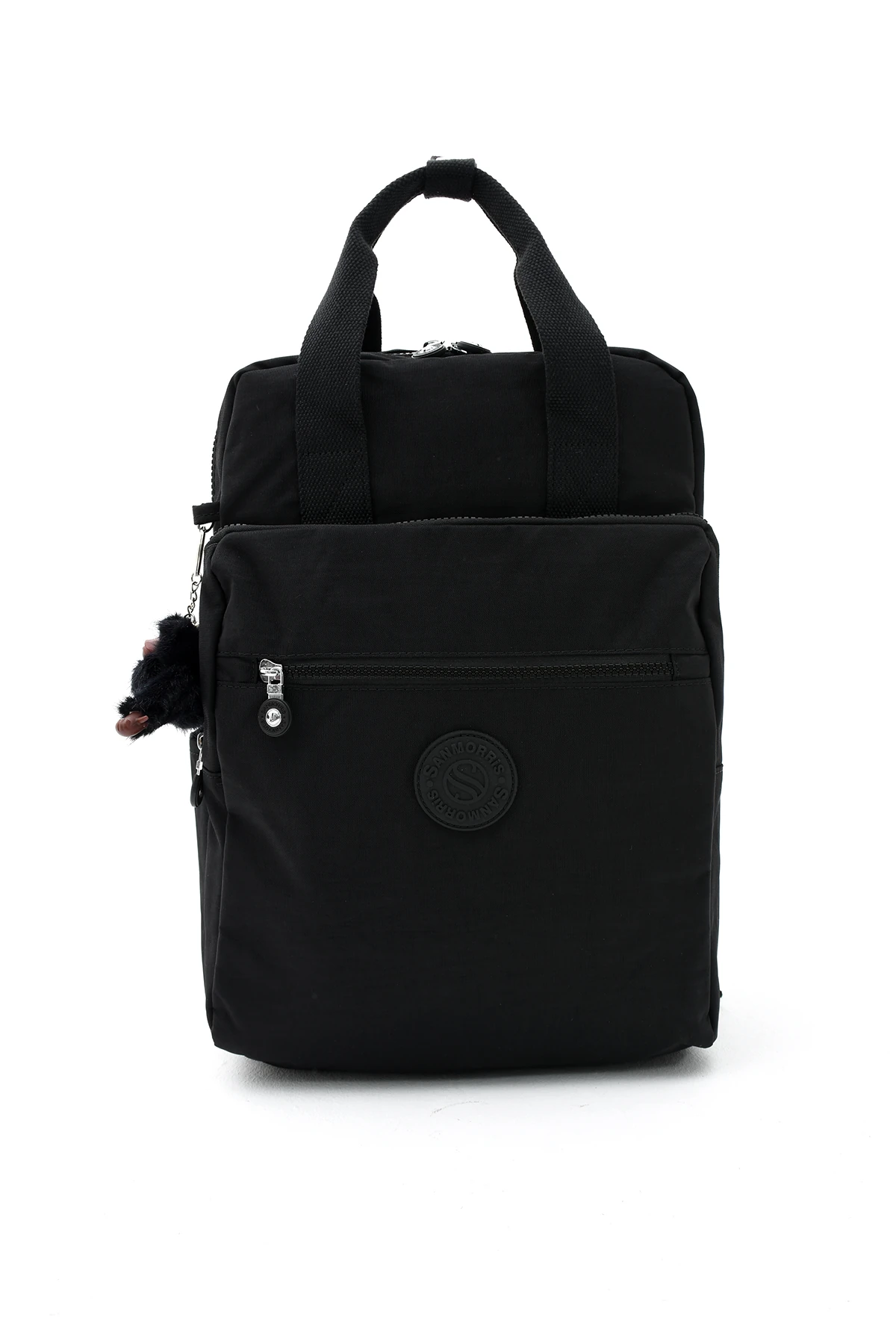 San Unisex Suya Dayanıklı Krinkıl Kumaş Çok Gözlü Orta Boy Laptop Okul Ve Sırt Çantası SAN3014