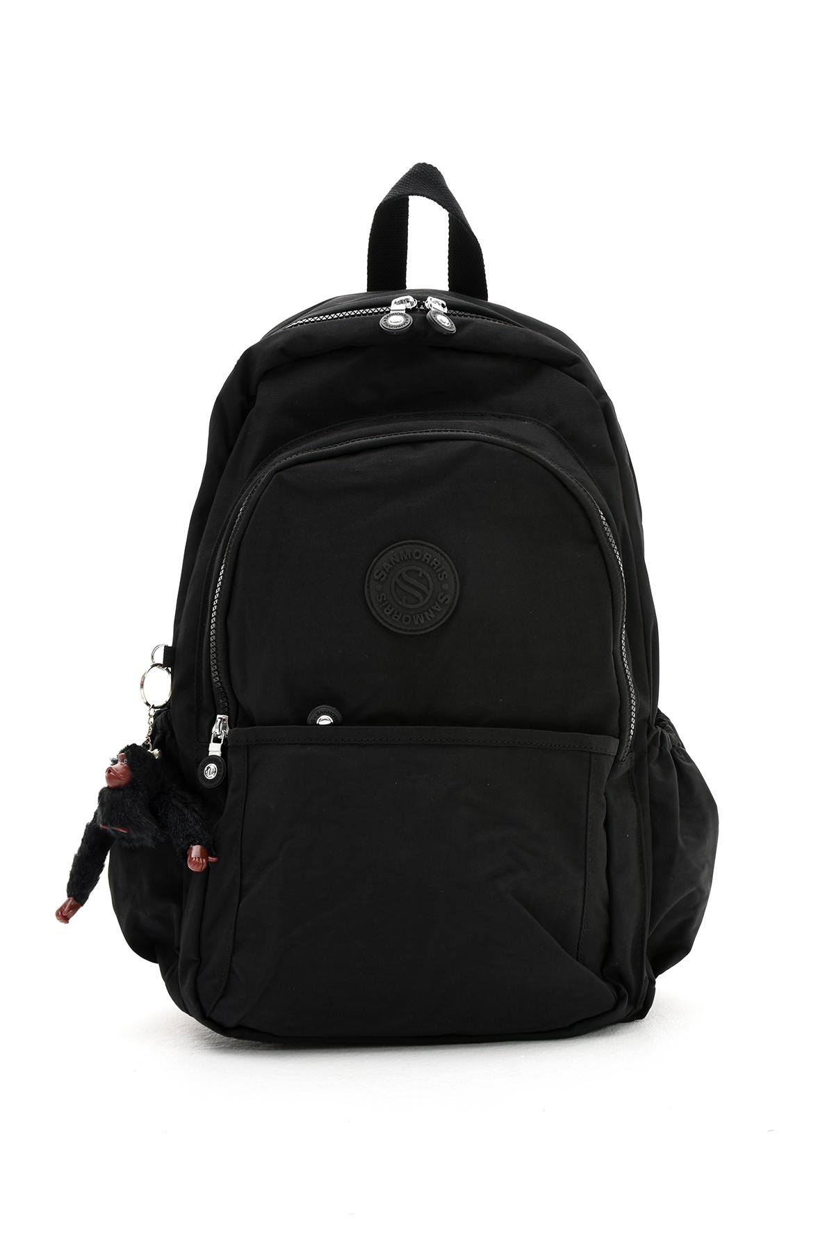 San Unisex Suya Dayanıklı Kumaş Çok Gözlü Laptop Bölmeli Orta Boy Seyahat ve Okul Çantası 
