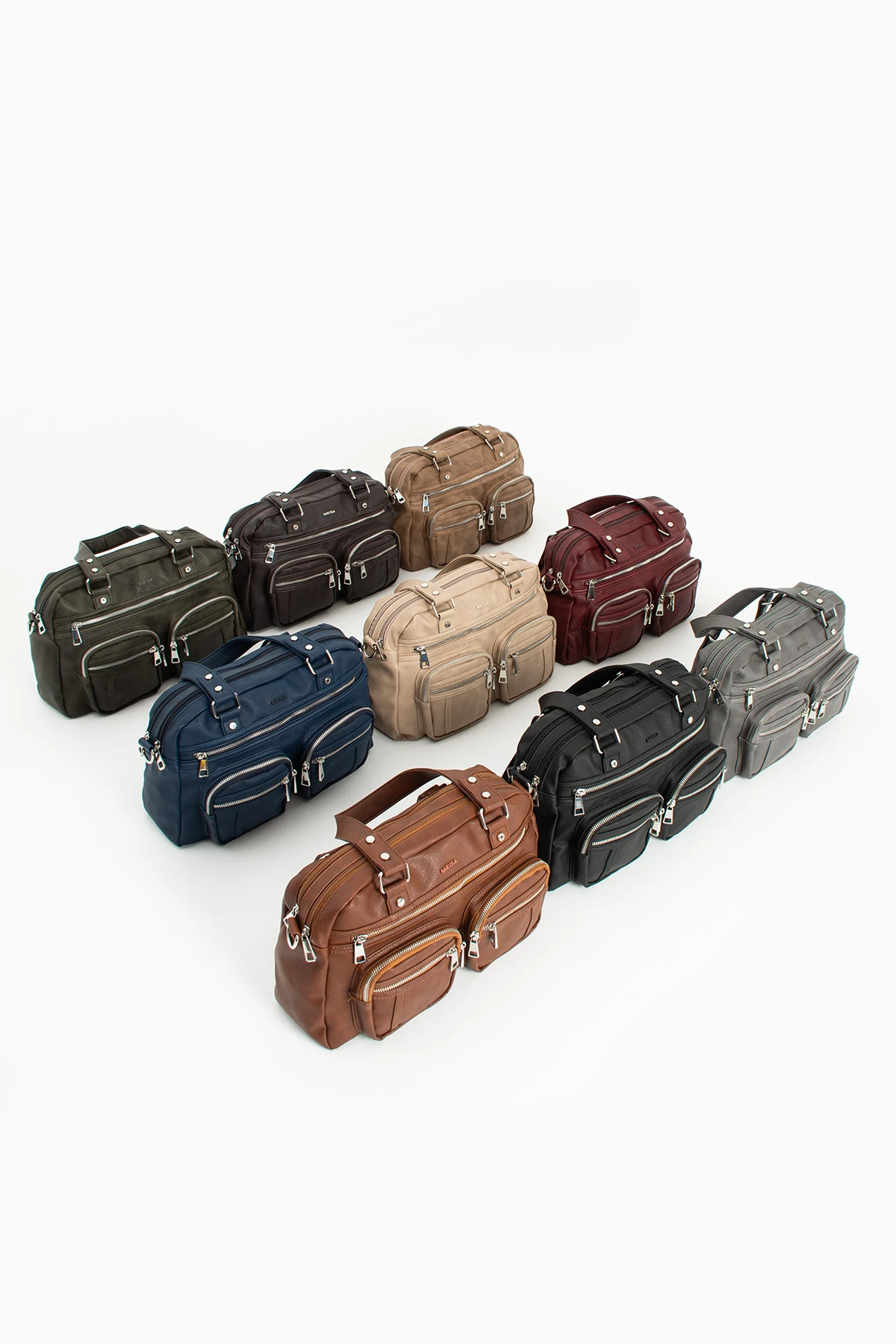 Mega Orjinal İthal Seri Çok Bölmeli El Omuz Çantası