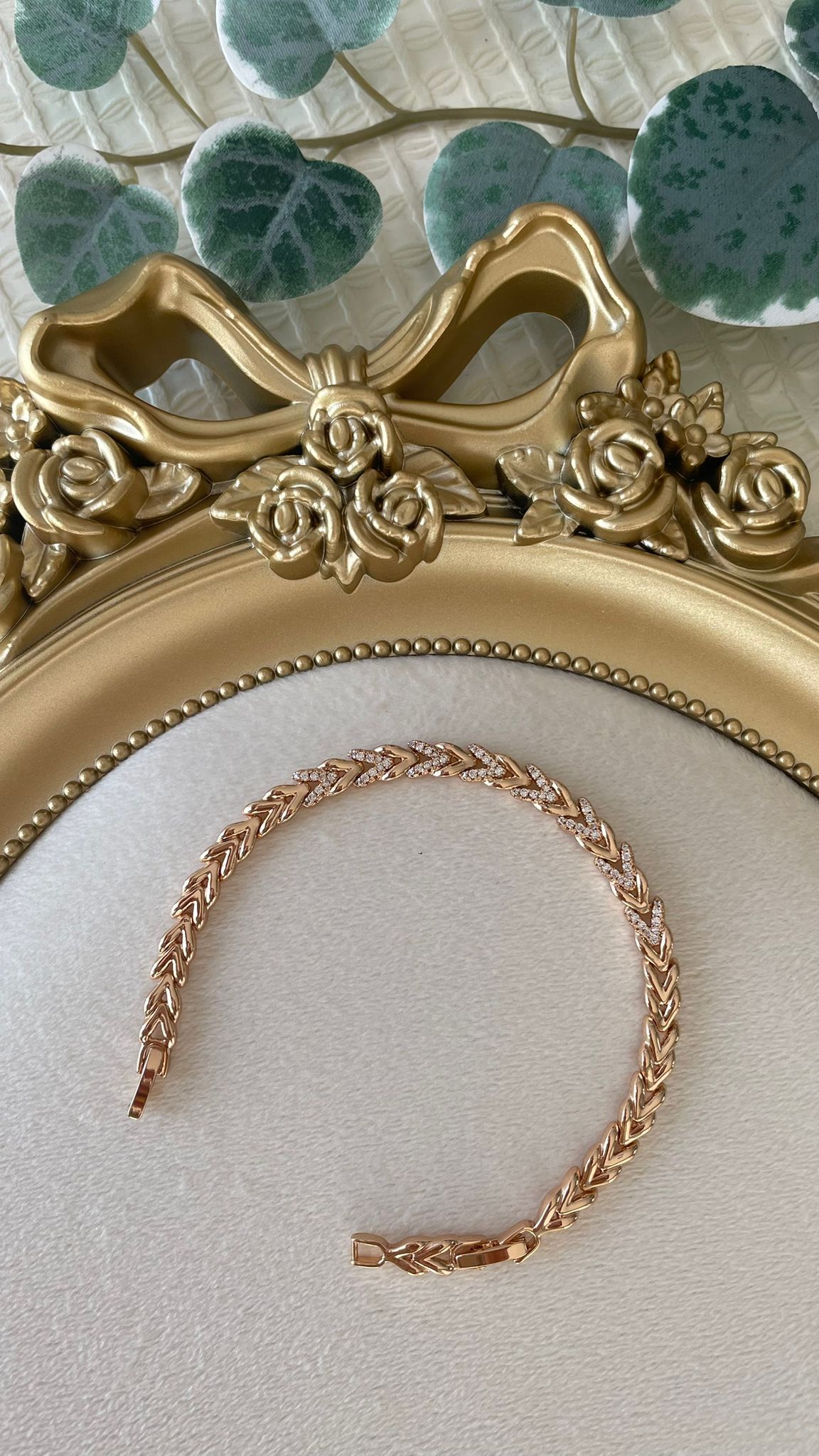 Vip 18K Rose Gold Balık Sırtı Bileklik
